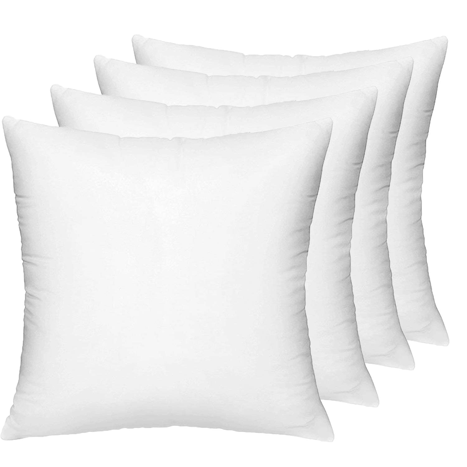 Different Types Of Pillow Stuffing Amazon Com Hippih 4 Pack Pillow Insert 18 X 18 Inch