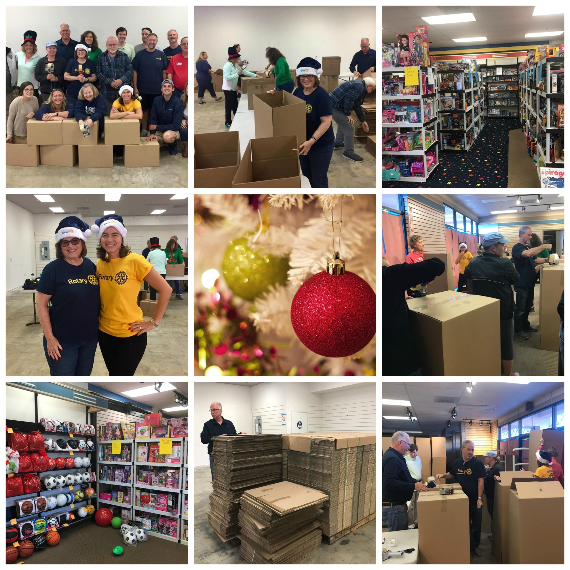 many also help sorting food and toys and boxing items for delivery including distributing poinsettias to senior shut ins in local mobile home parks