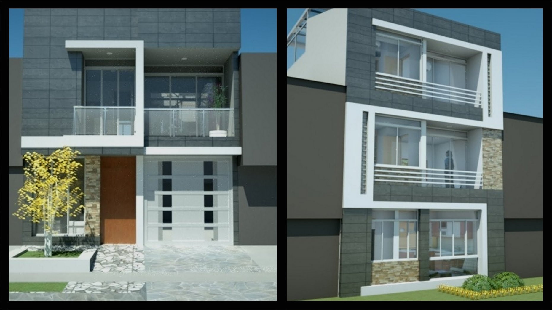 disea o terrazas pequea as famoso modelos de fachadas de casas de tres