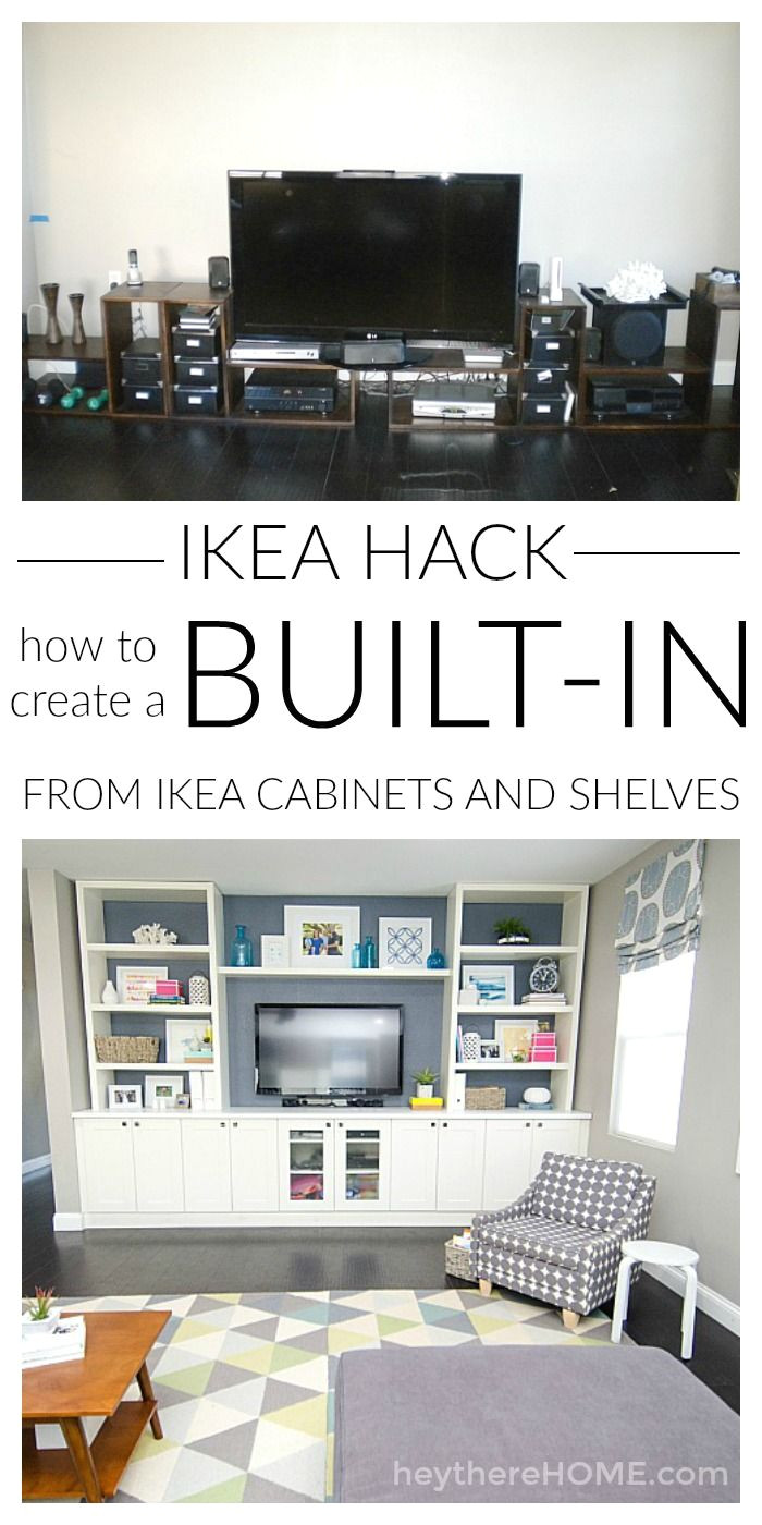 you can save so much money if you know how to create your own built in using ikea cabinets and shelves