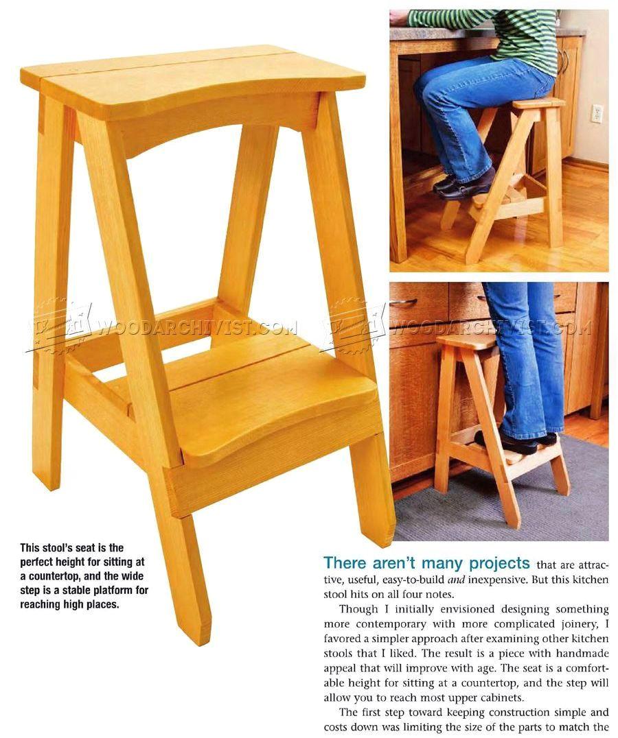 Diy toddler Step Stool with Rails Plans Kitchen Step Stool Plans Furniture Plans Homestuffs Pinterest