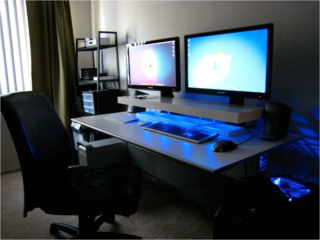 a custom look is the best thing about putting together a diy home office today s featured office includes a dvd rack cleverly put to use as a monitor