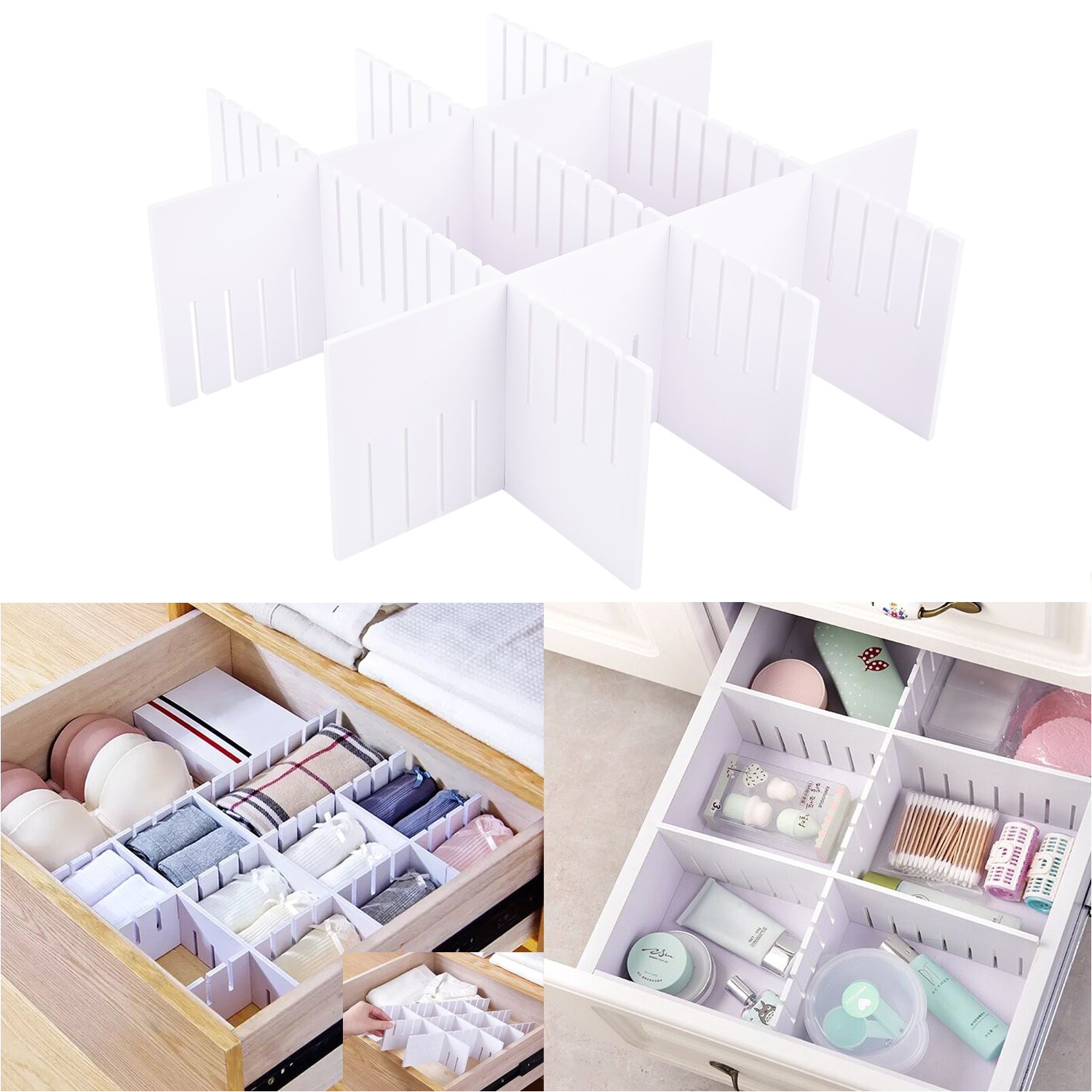 amazon com e bayker drawer organizer drawer dividers diy arbitrary splicing sub grid household storage spacer finishing shelves for home tidy closet