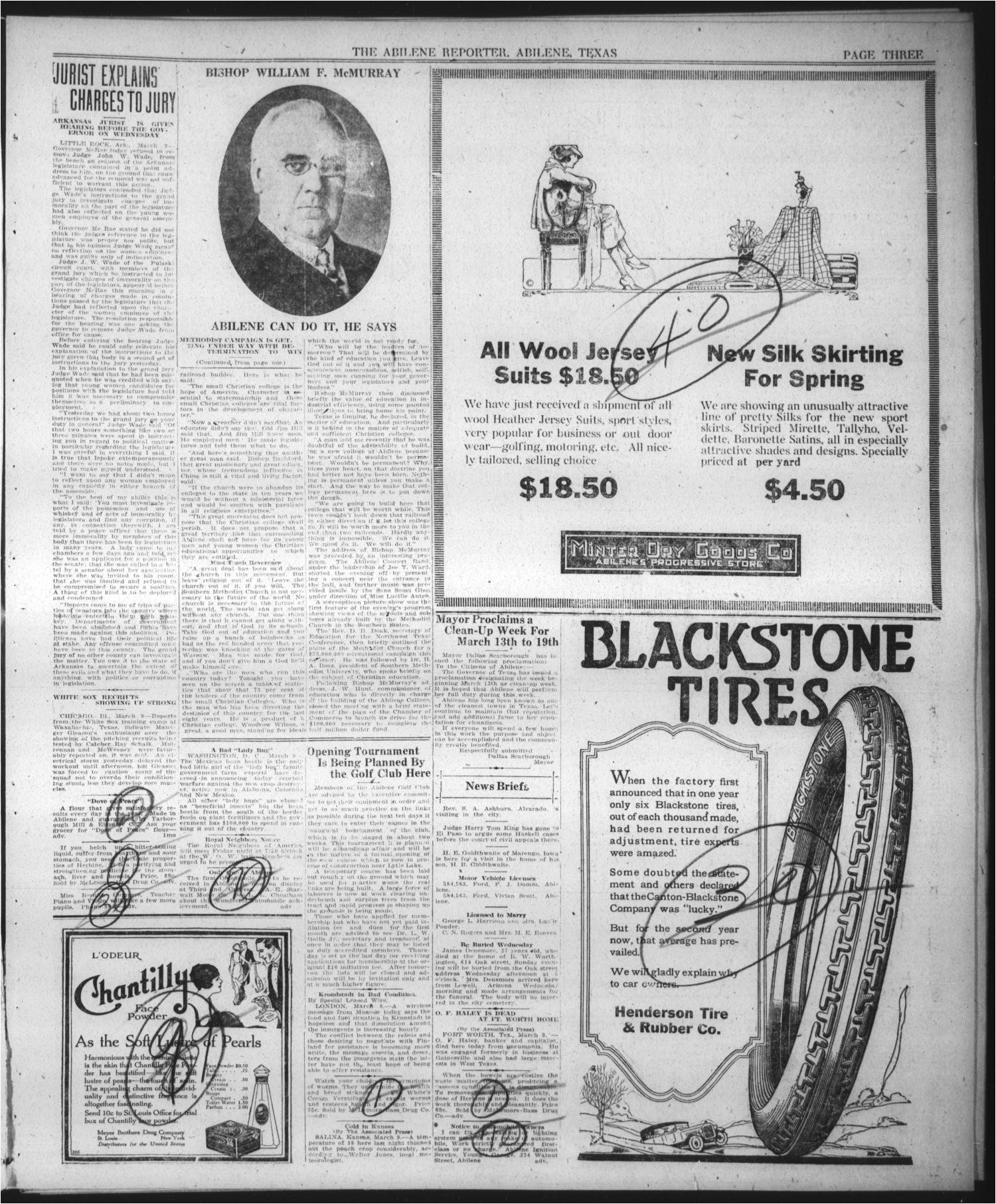 the abilene daily reporter abilene tex vol 34 no 88 ed 1 wednesday march 9 1921 page 3 of 8 the portal to texas history