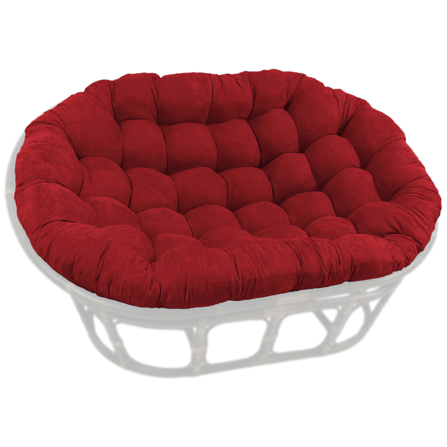 78 x 58 oversized double papasan cushion tufted microsuede chair outdoor d