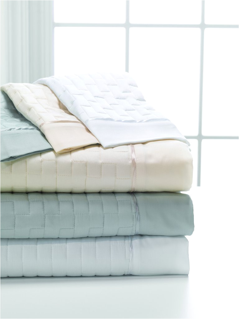 tencel quilted cotton sheet set in cream