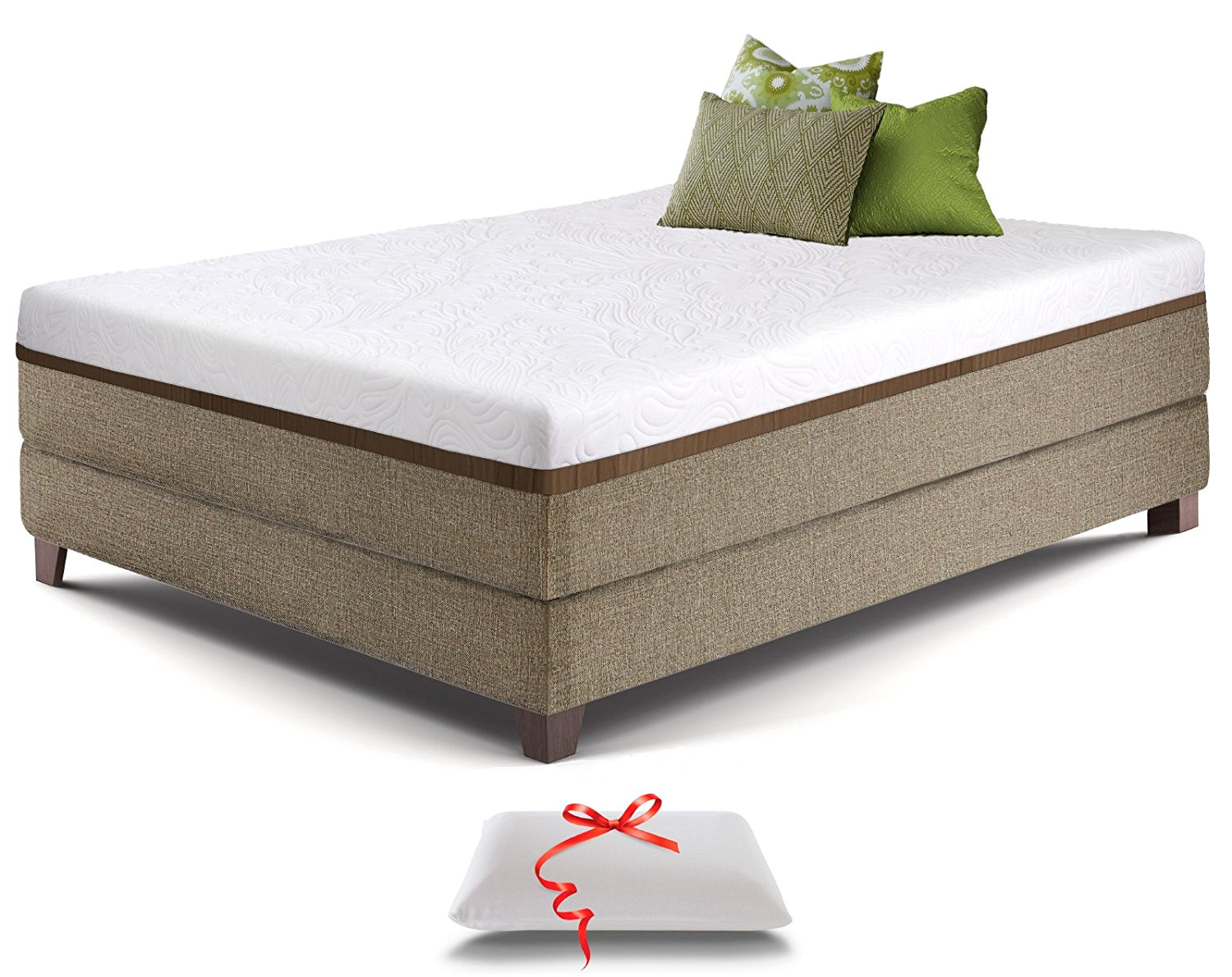 amazon com live sleep ultra king mattress gel memory foam mattress 12 inch king size medium firm bed in a box bonus luxury form pillow certipur