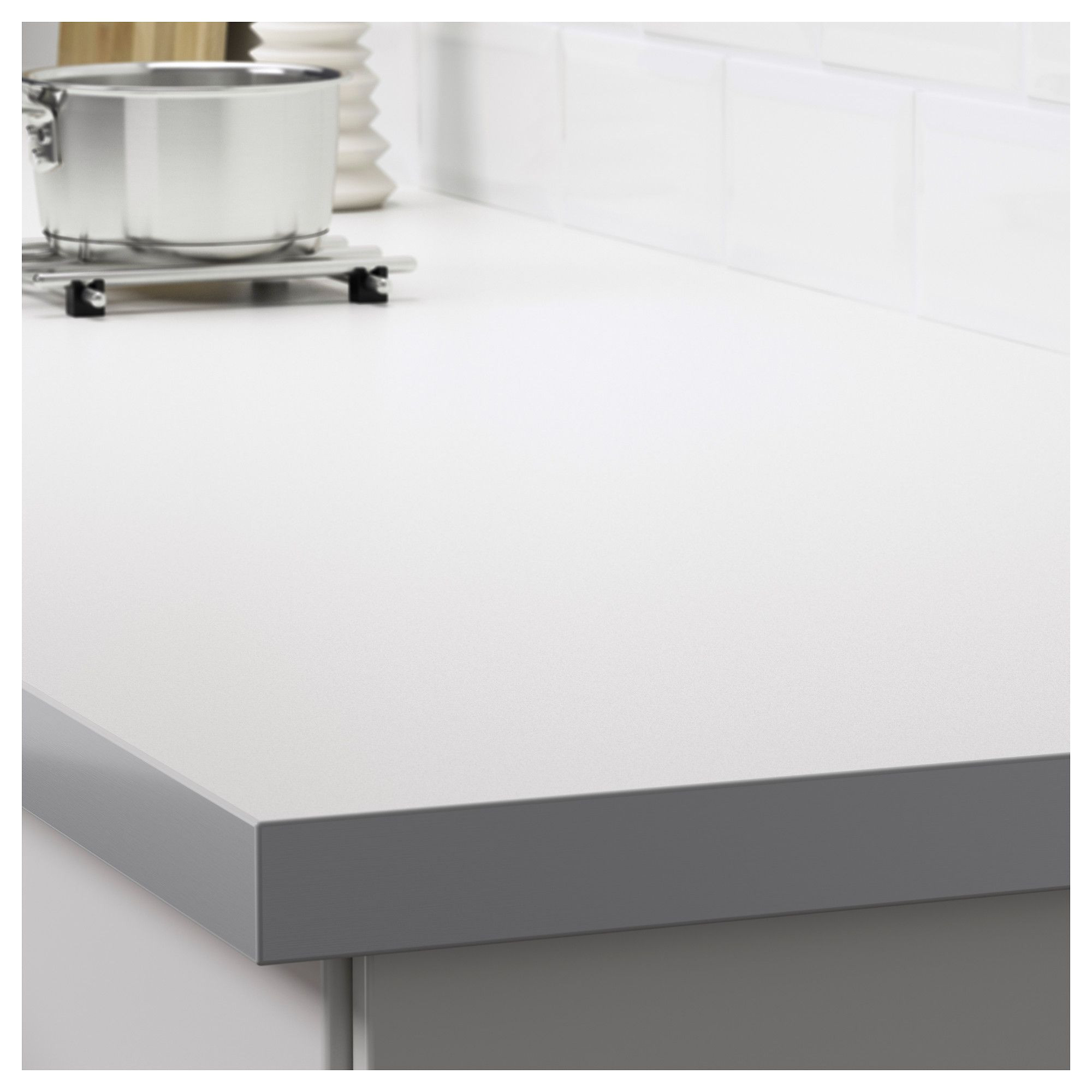 ikea ha llestad countertop double sided white aluminum effect with