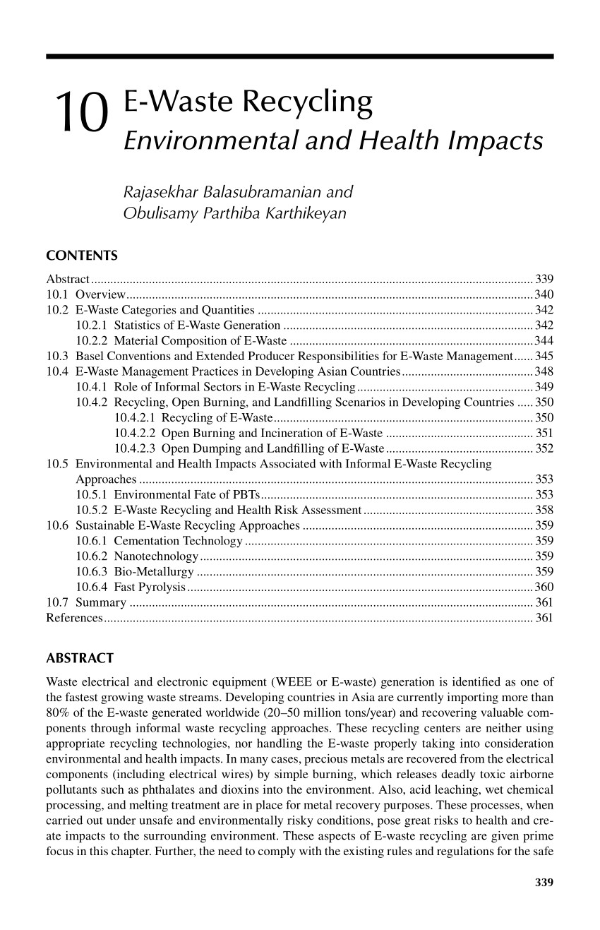 pdf e waste recycling environmental and health impacts