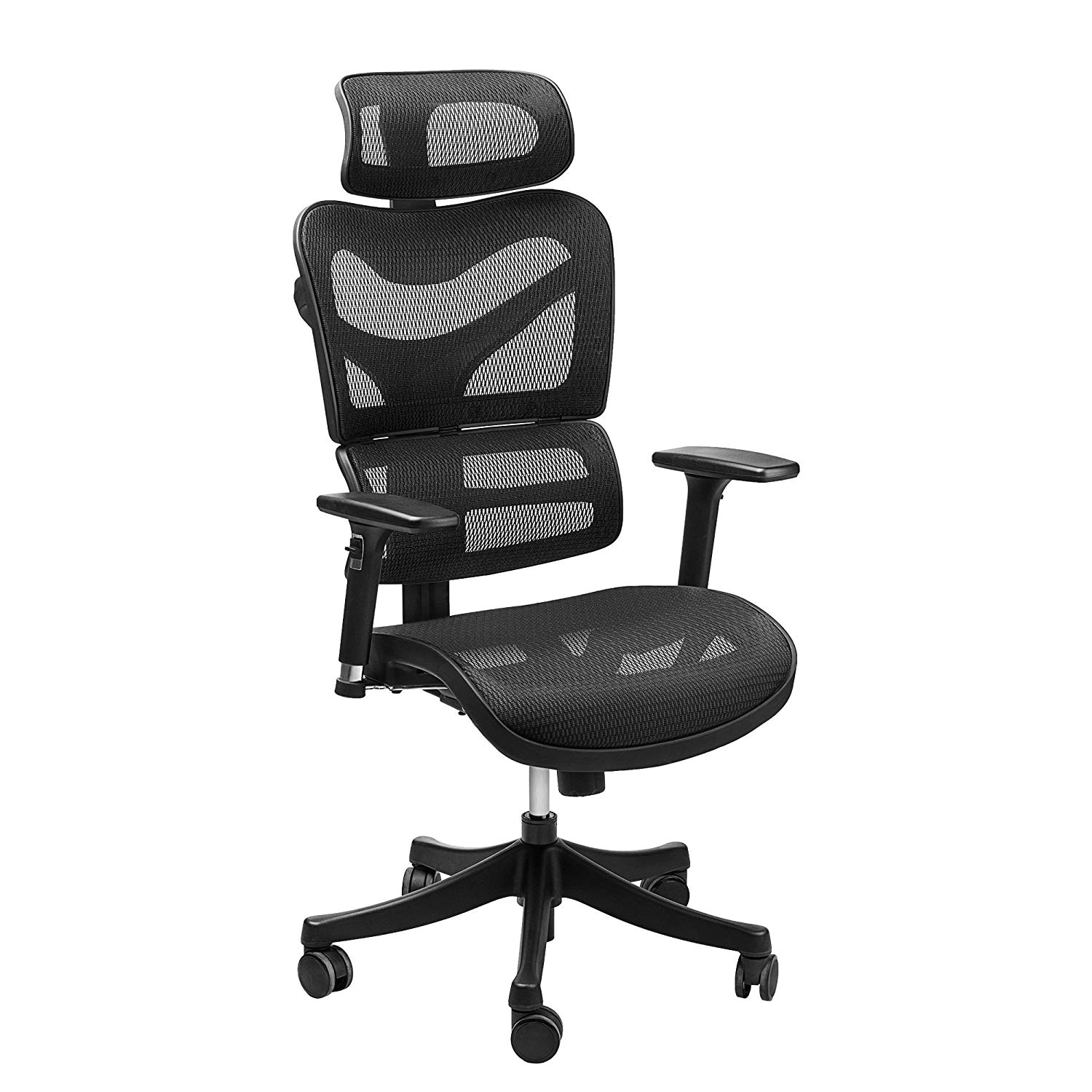 amazon com ergonomic mesh office chair sieges adjustable headrest 3d flip up arms back lumbar support high back computer desk task executive chair
