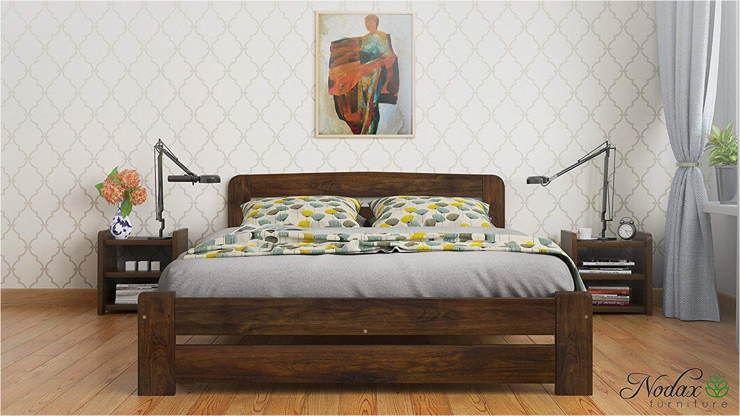 new super king size solid wooden bedframe f1 with slats and extra four supportive legs 6ft walnut amazon co uk kitchen home