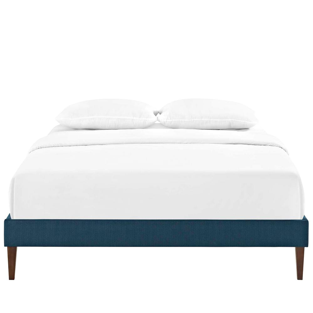 tessie azure king bed frame with squared tapered legs