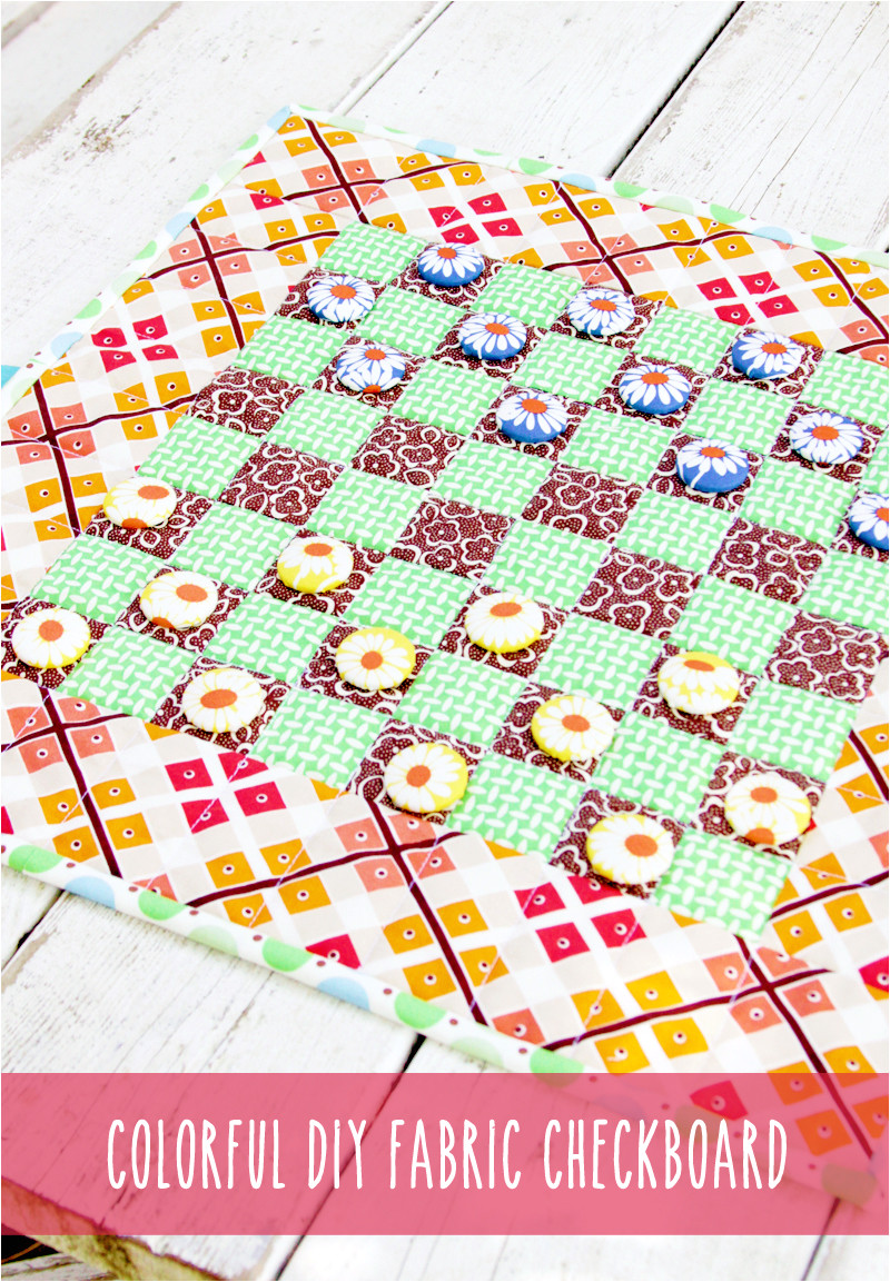 colorful diy fabric checkerboard game