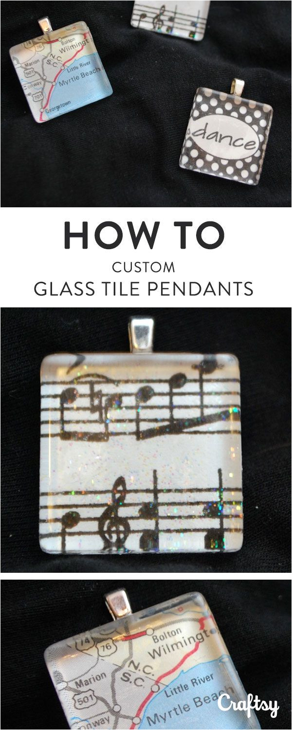 how to make glass tile pendants