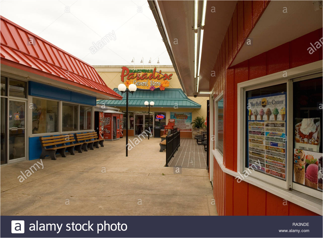 boardwalk paradies general store myrtle beach south carolina usa stockbild