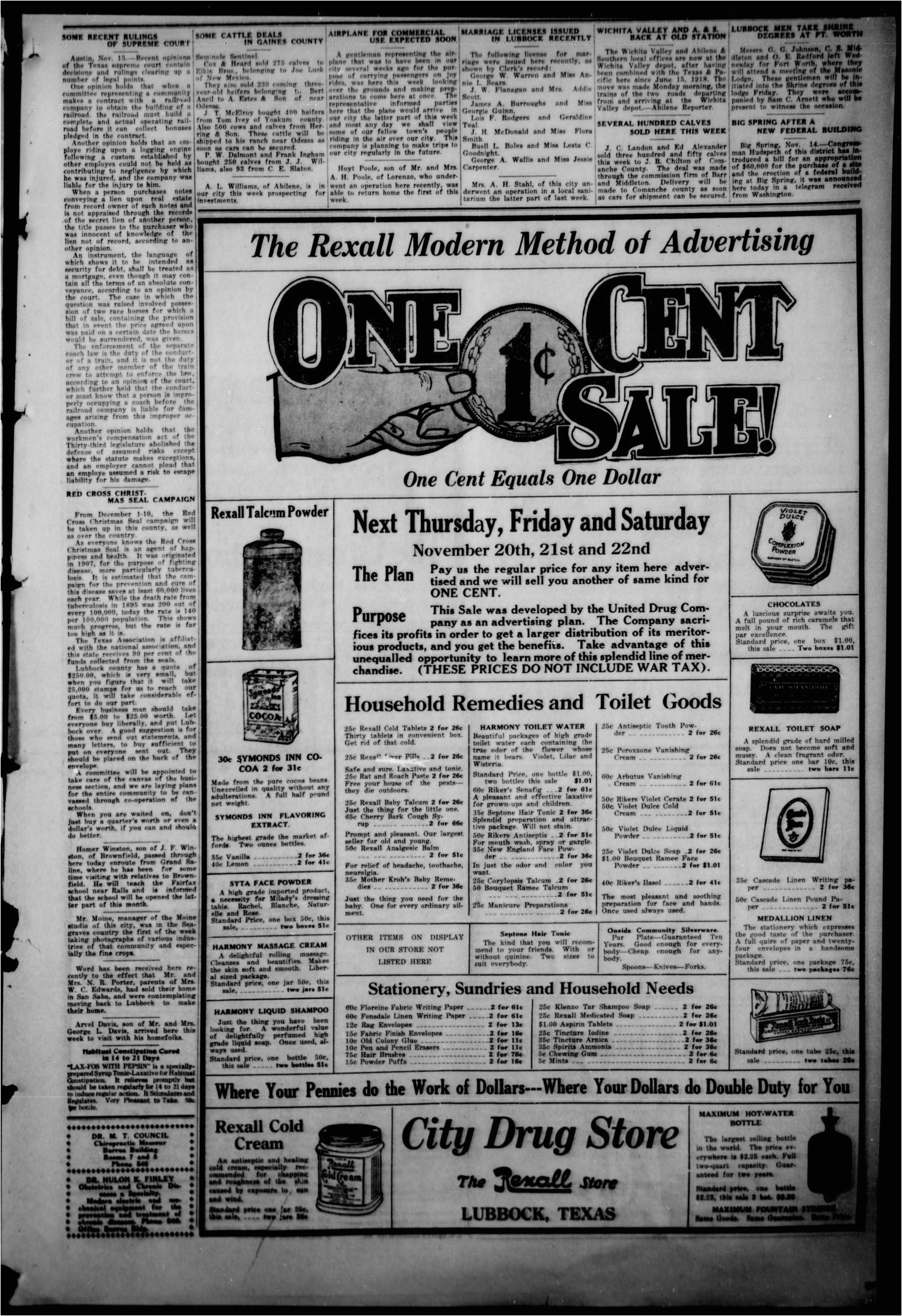 the avalanche lubbock texas vol 20 no 21 ed 1 thursday november 20 1919 page 3 of 24 the portal to texas history