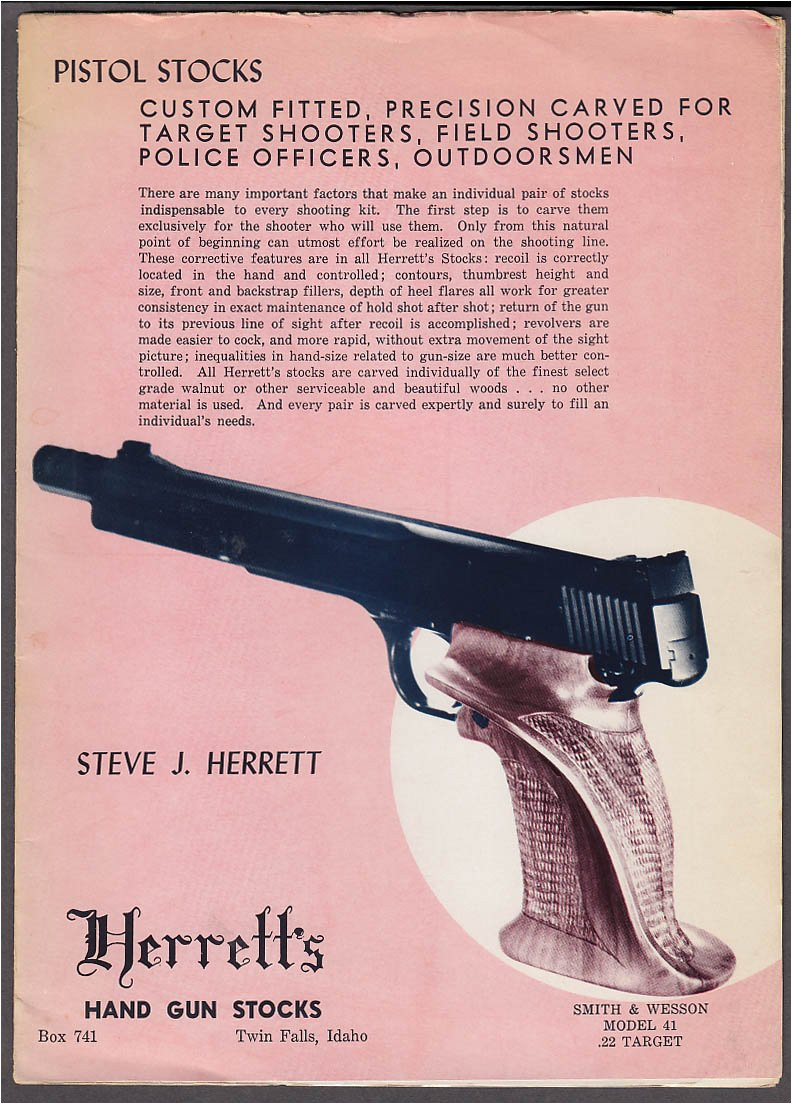 herrett s handgun stocks catalog folder 1950s twin falls id at amazon s entertainment collectibles store