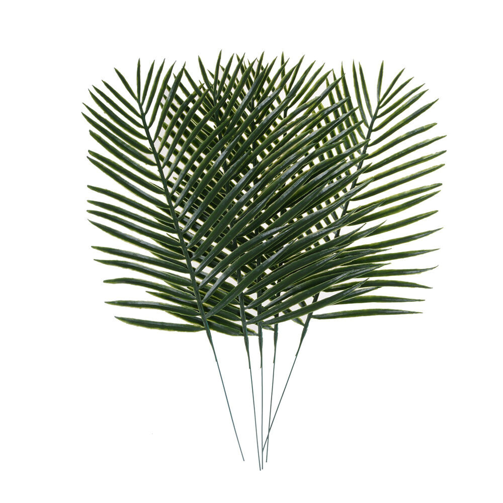 5x artificial theen plants decorative palm areca leaves wedding party decor th ebay