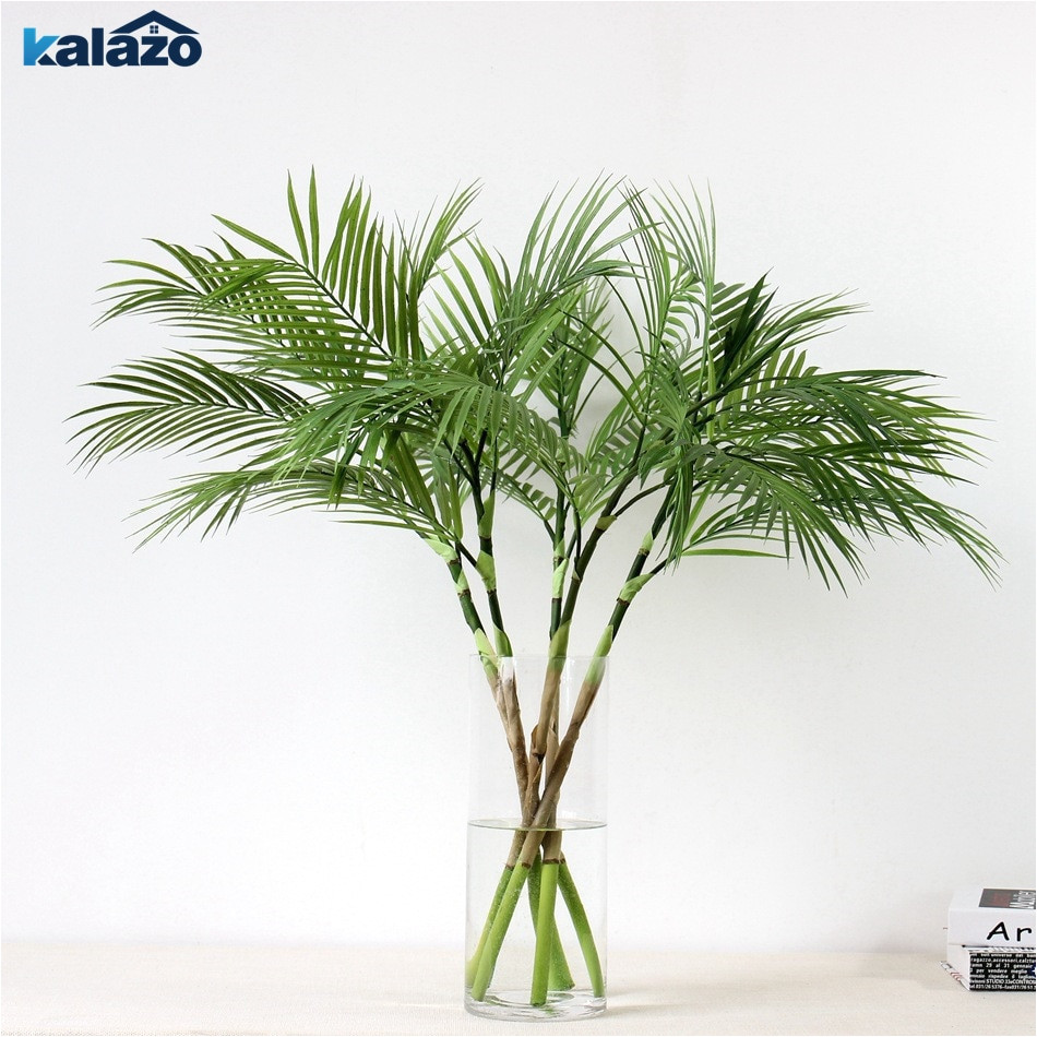 90 cm green artificial palm leaf plastic plants garden home decorations scutellaria tropical tree fake plants