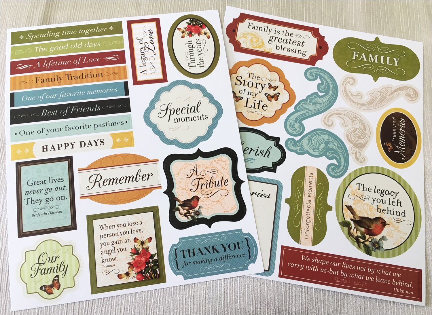 amazon com memory board photo collage kit 8 pages of stickers and embellishments for memorials funerals or celebration of life health personal care