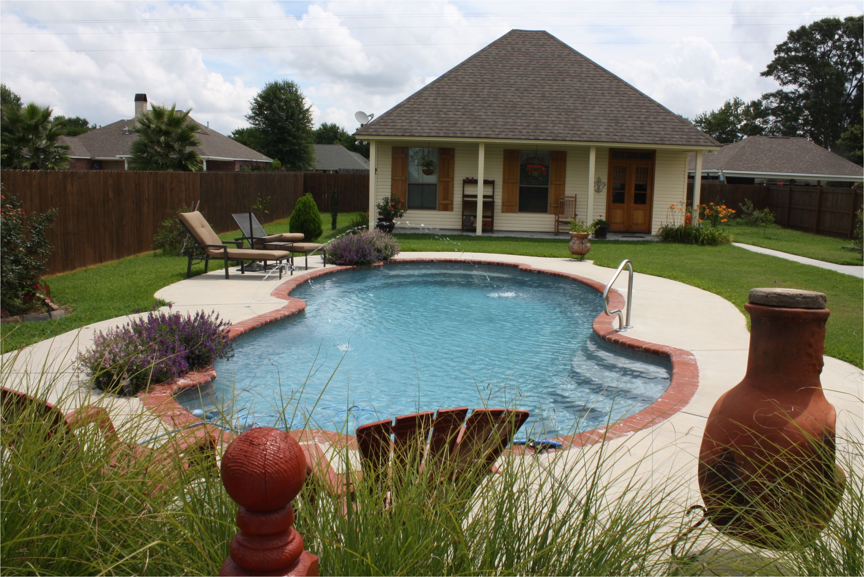 Fiberglass Pools Baton Rouge area Traditional In Ground Pool I Love the Landscaping which Bo