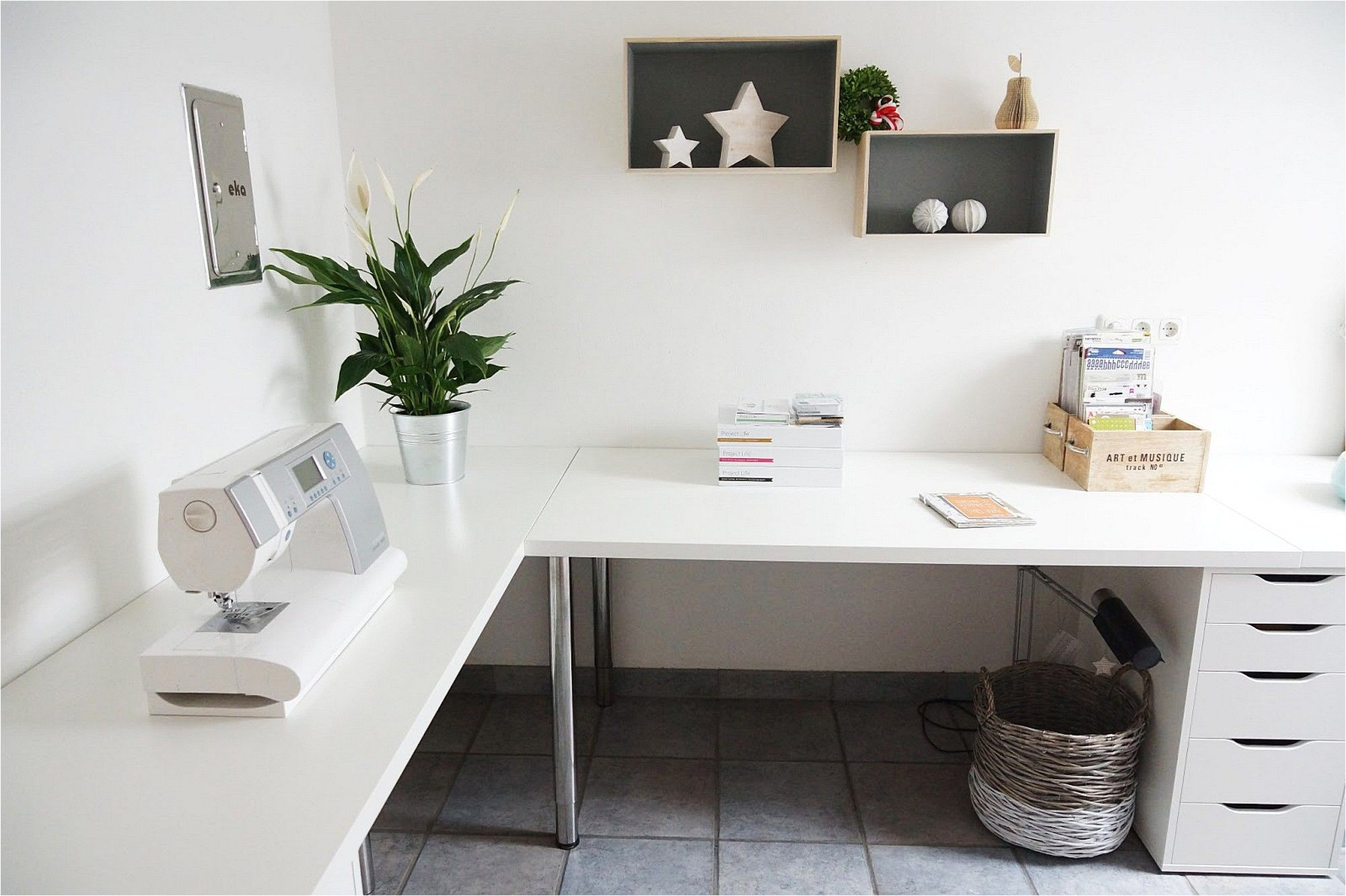 minimalist corner desk setup ikea linnmon desk top with adils legs and alex