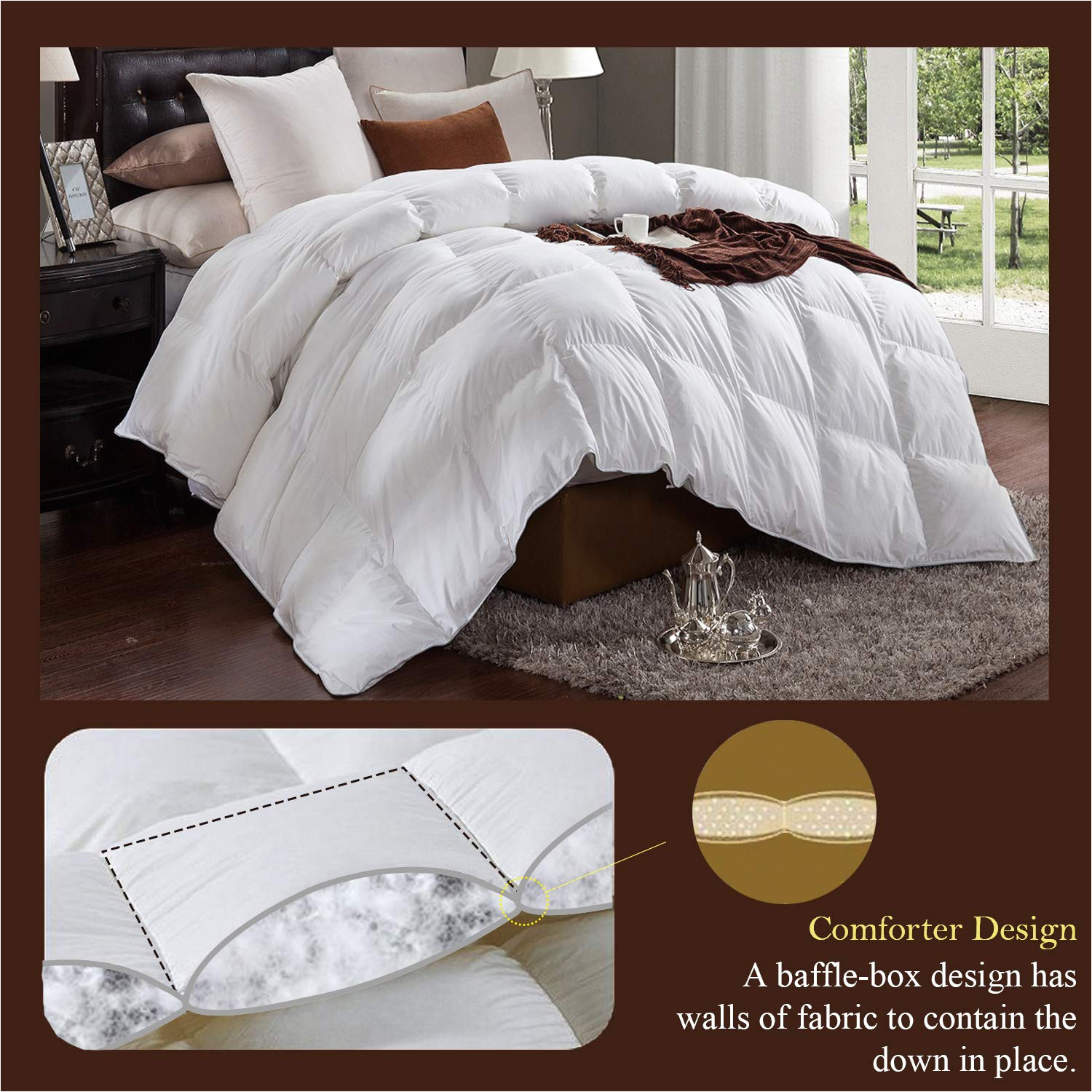 Fill Power Down Comforter Chart Amazon Com Aikoful Down Comforter Queen Full Size Lightweight