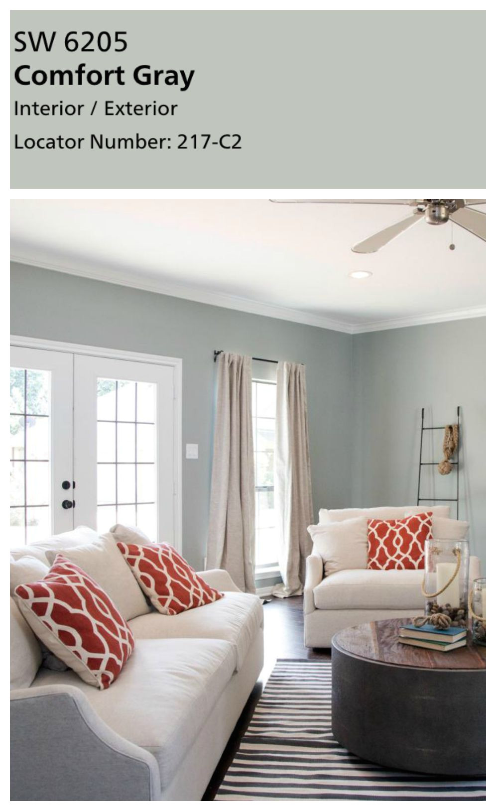 joanna s favorite paint colors sherwin williams comfort gray really isn t very gray at all in my opinion it s another dusty blue green