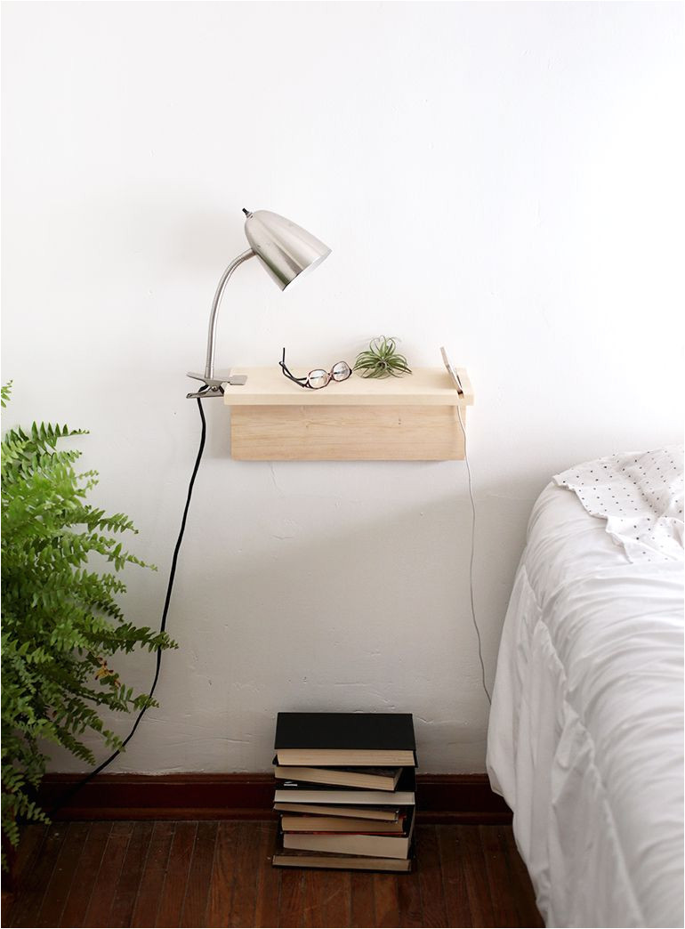 Floating Nightstand with Light Diy Genius Space Saving Projects for Tight Spots Odd Corners Diy