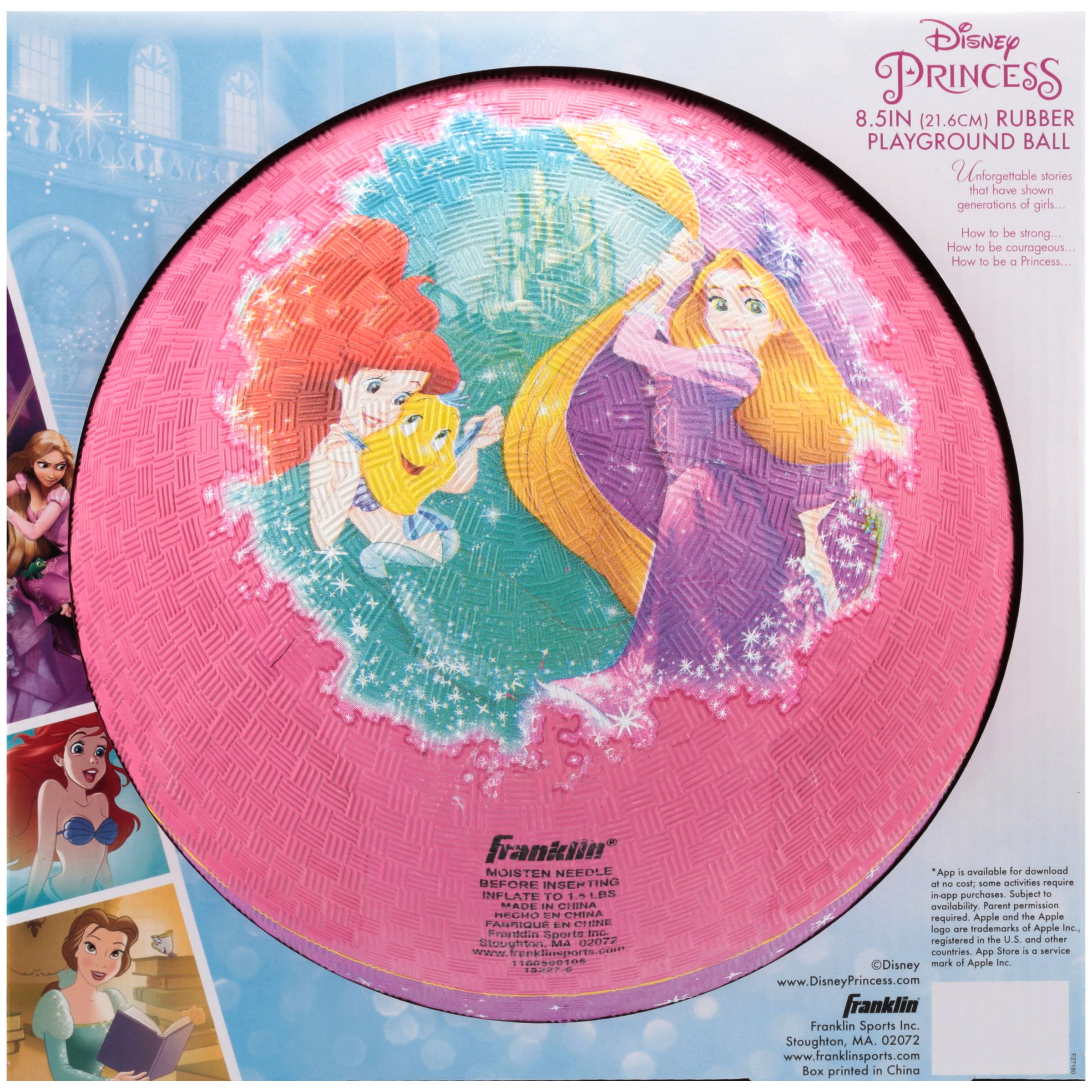 franklin sports 8 5 inches disney princess rubber playground ball walmart com