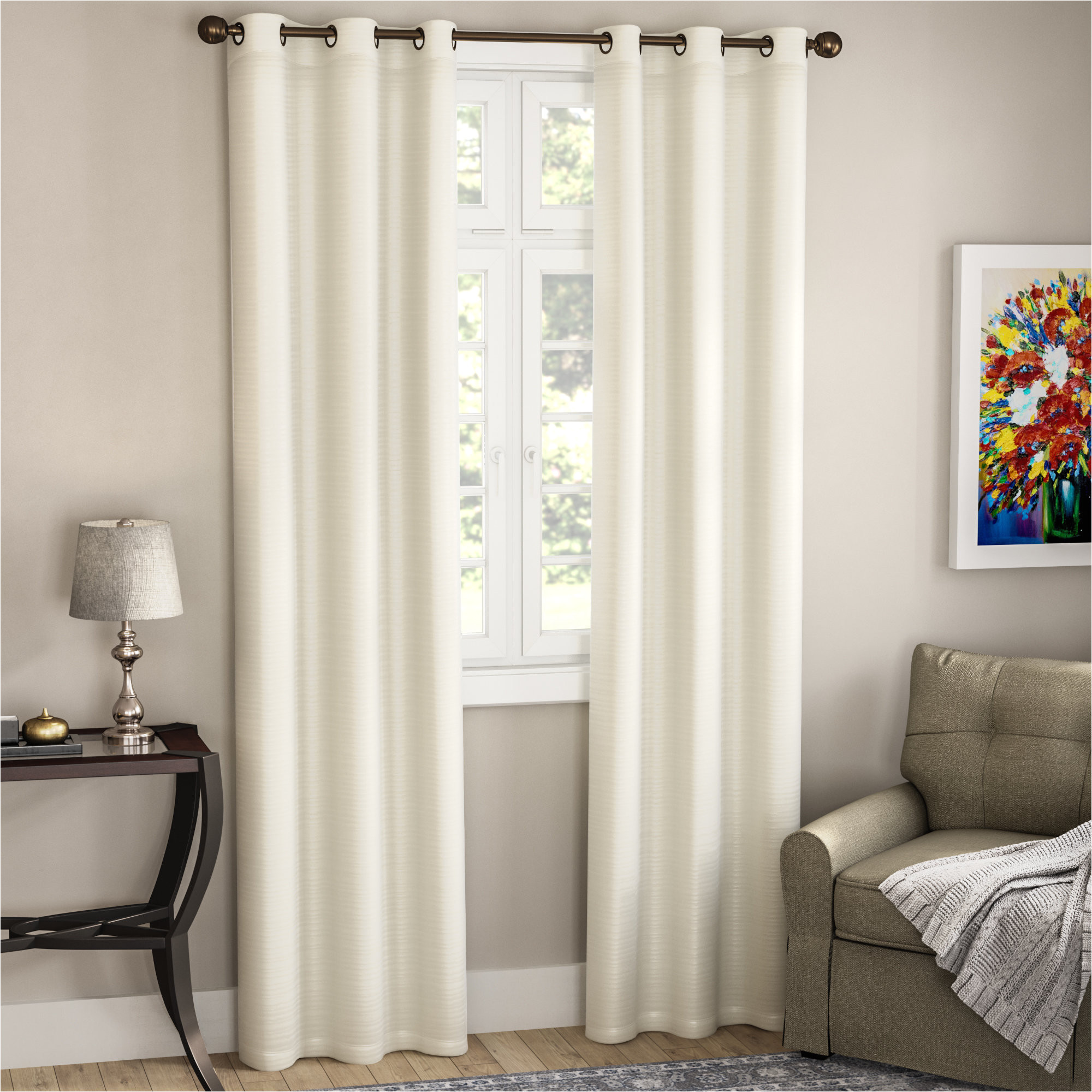 alcott hill edison solid room darkening grommet curtain panels reviews wayfair