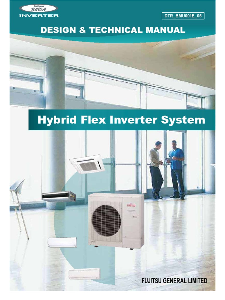 fujitsu hybrid flex inverter hfi mini split systems design manual heat pump air conditioning