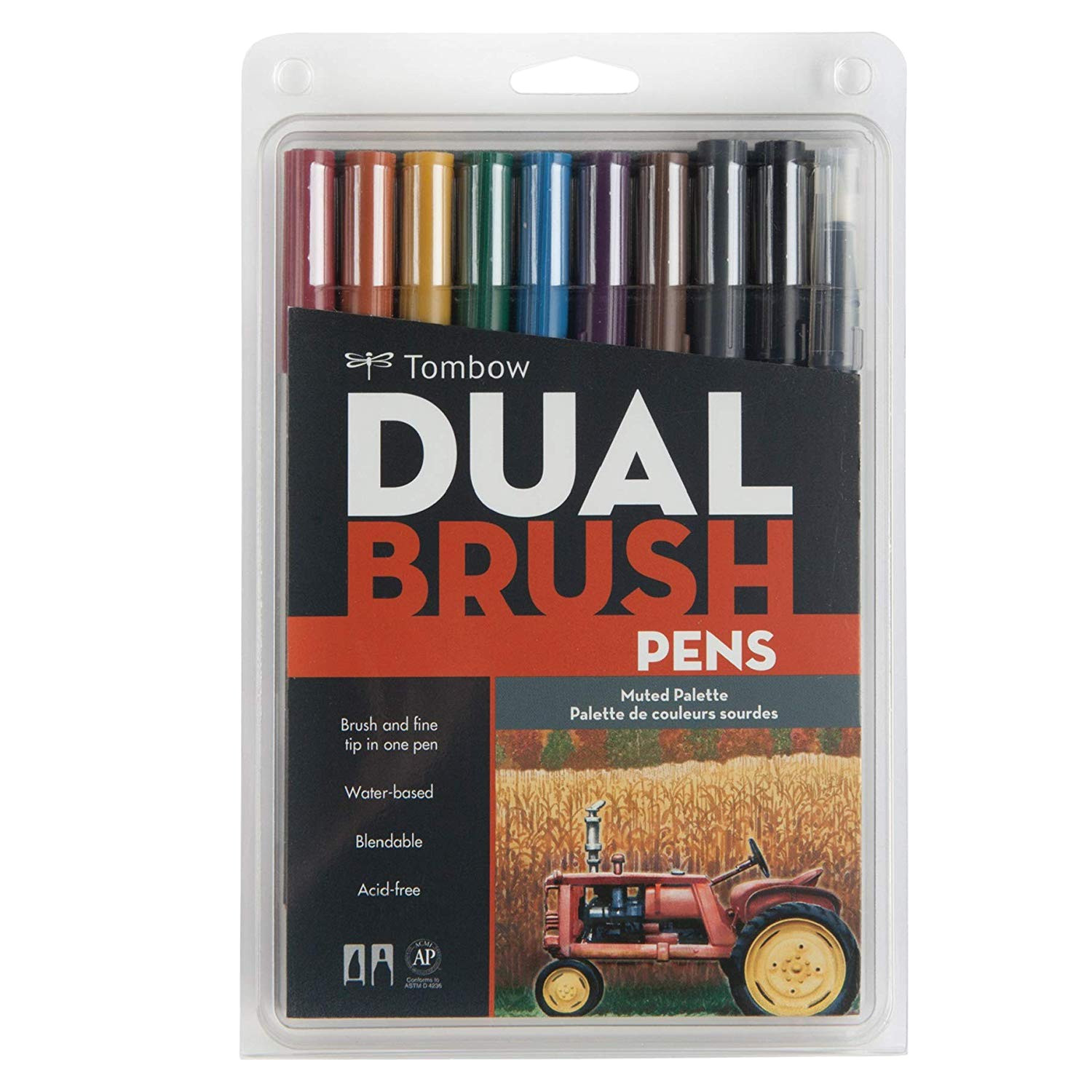 tombow muted dual brush markers pack of 10 amazon co uk kitchen home