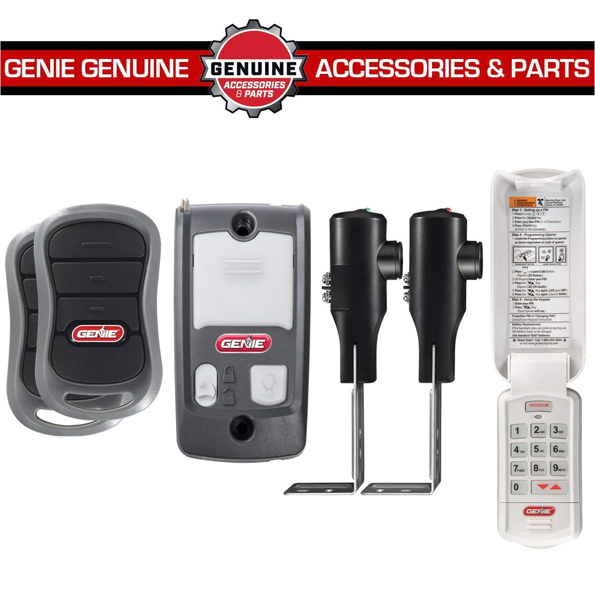 genie chainmax 1000 garage door opener 3 4 hpc dc chain drive opener with two 3 button pre programmed remotes wall console wireless keypad and