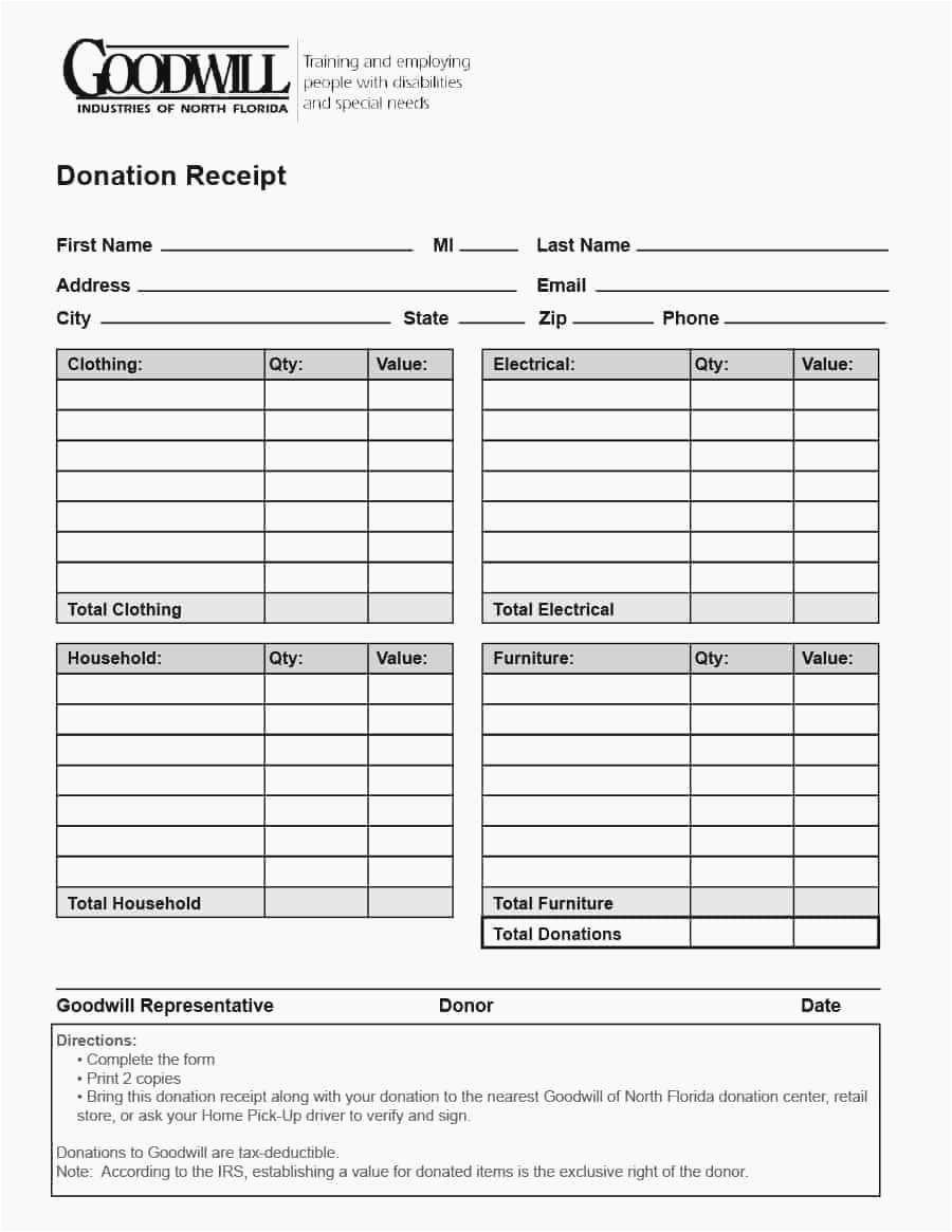 goodwill donation tax deduction limit inspirational charity donation receipt form awesome invoice template pdf or house