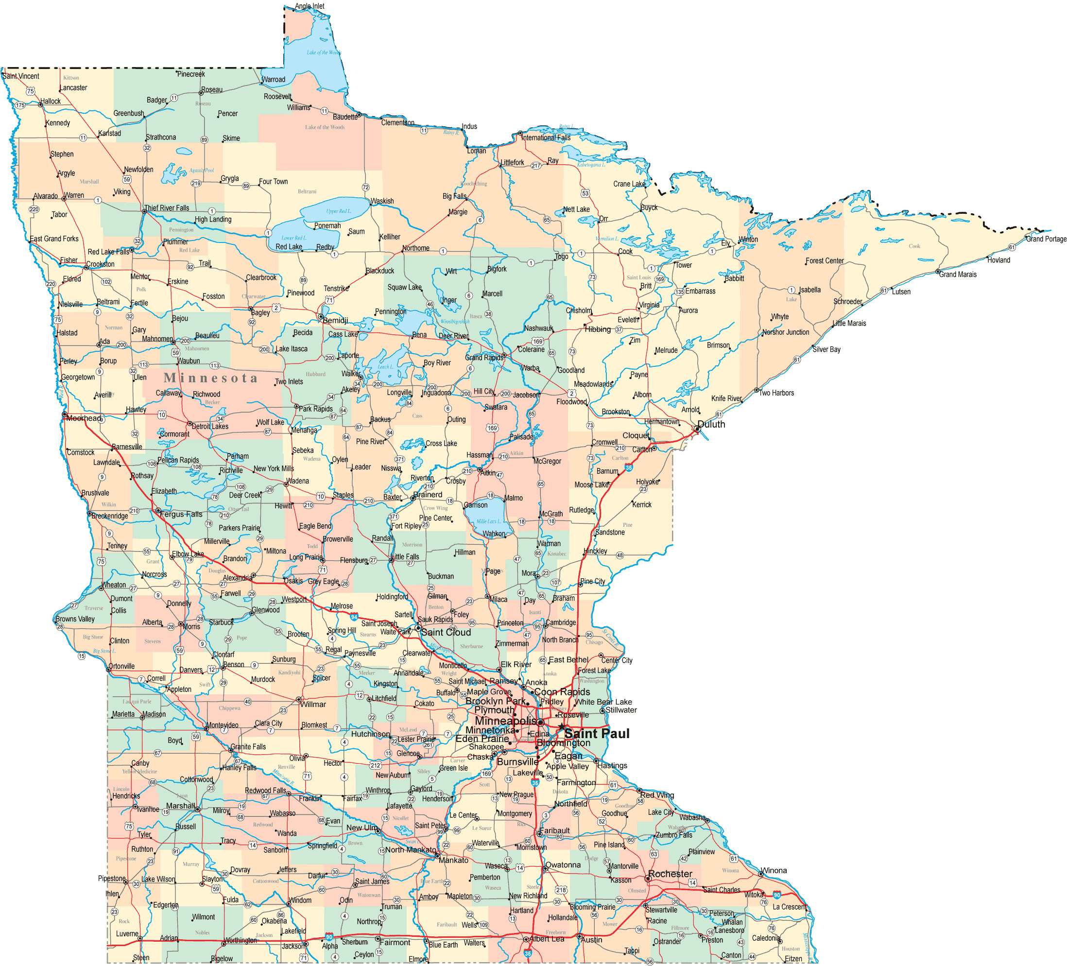 minnesota road map gif