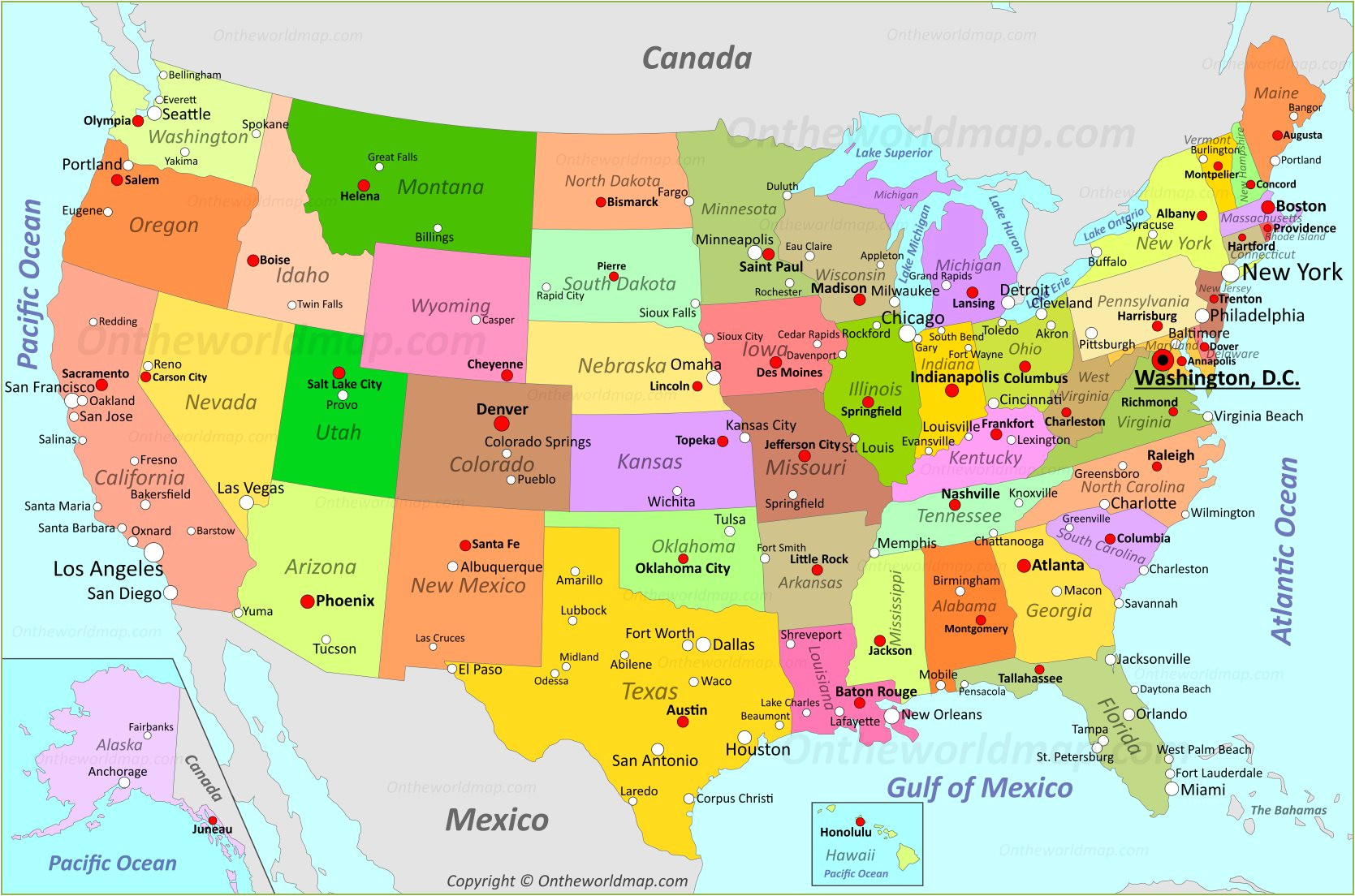 click to see large united states map