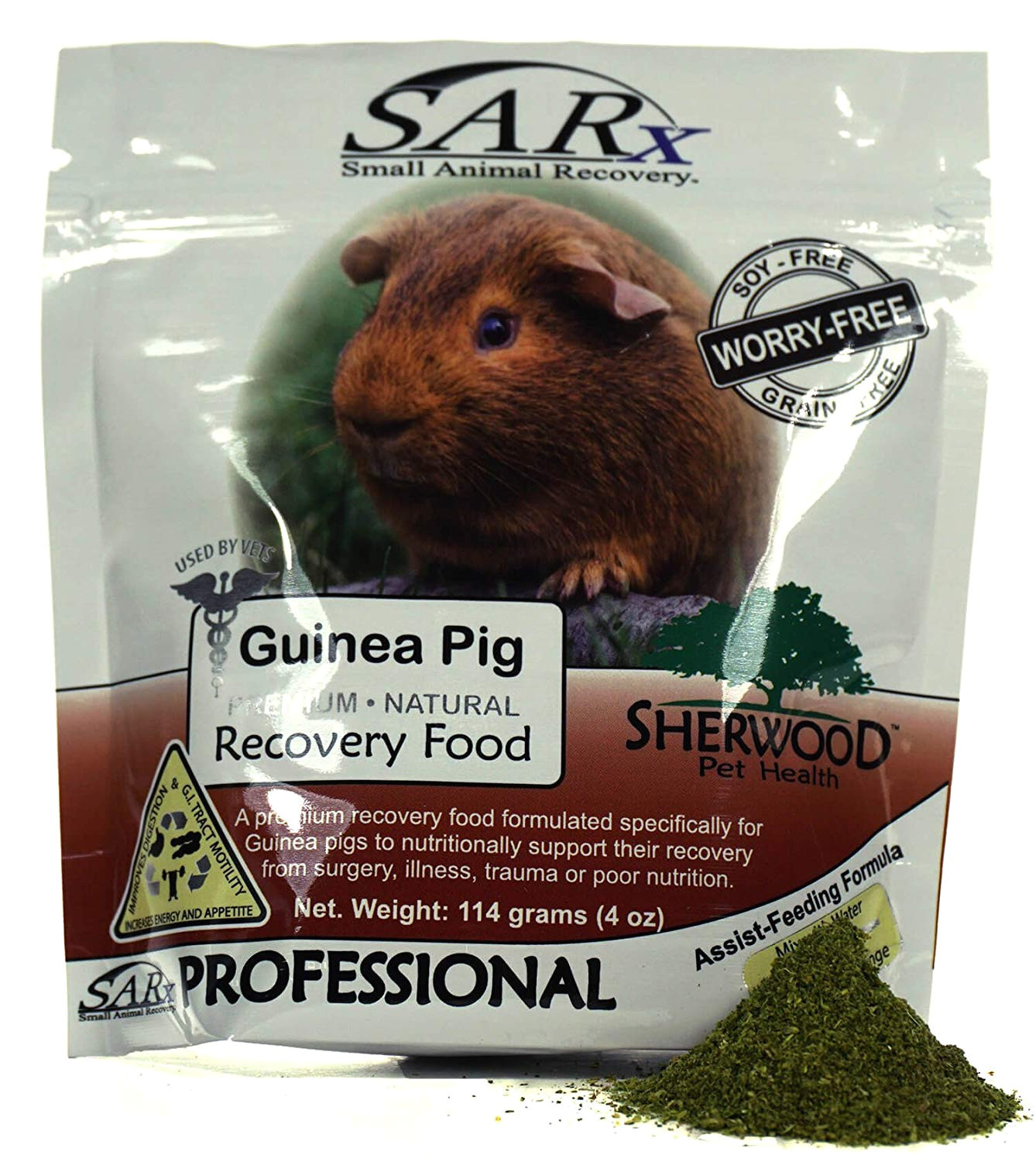 amazon com sherwood pet health recovery food for guinea pigs sarx soy grain free compare to critical care 114 grams pet supplies