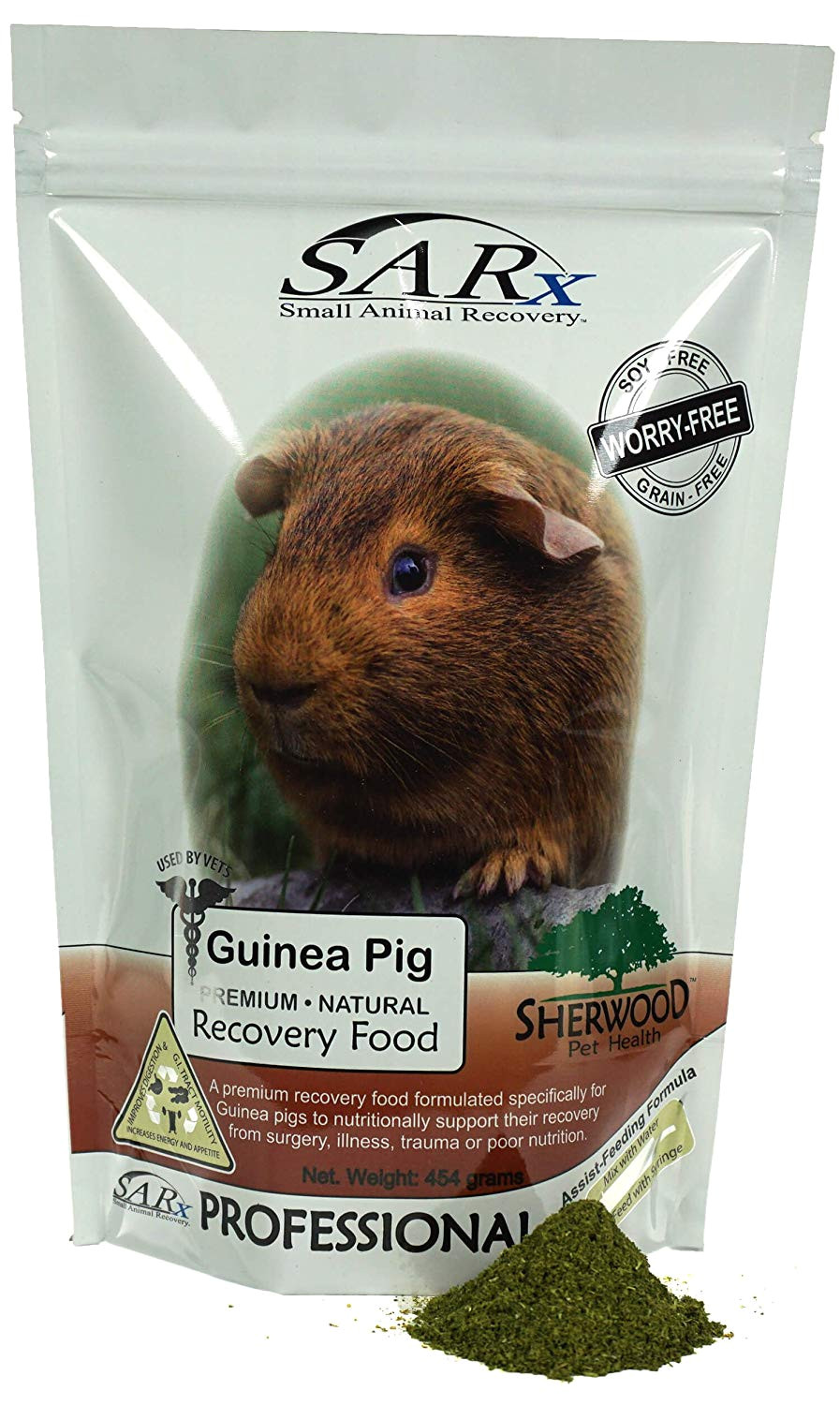 amazon com recovery food for guinea pigs sarx by sherwood pet health soy grain free compare to critical care 454 grams pet supplies