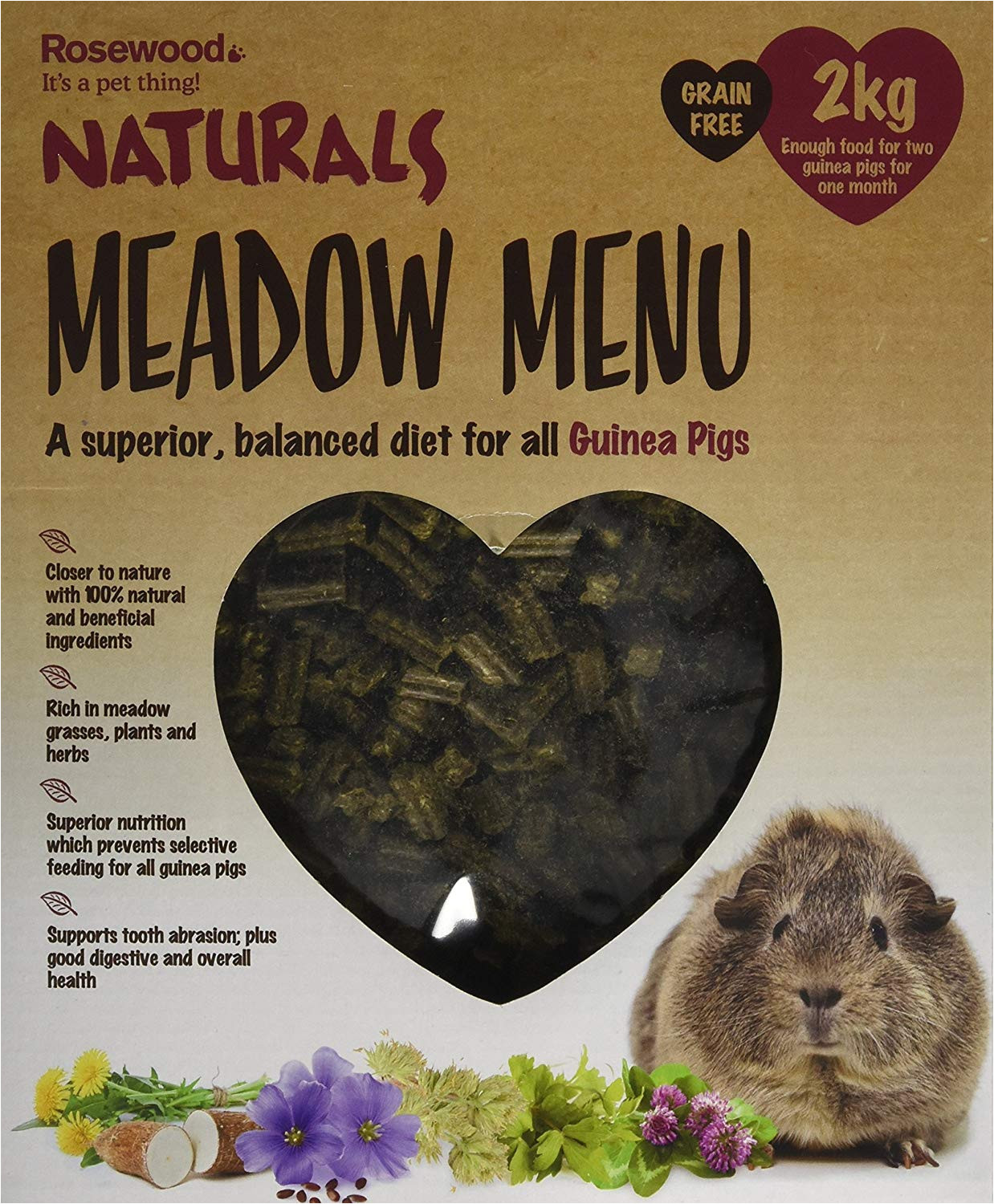 amazon com rosewood pet meadow menu guinea pig food 1 case 4 4 lb pet supplies