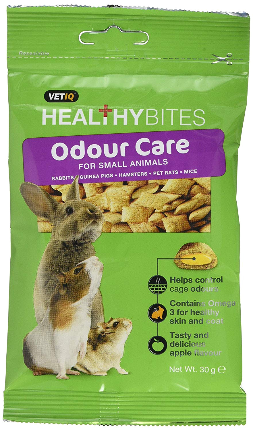 healthy bites odour care small animal treats 3 x 30g packs amazon co uk pet supplies