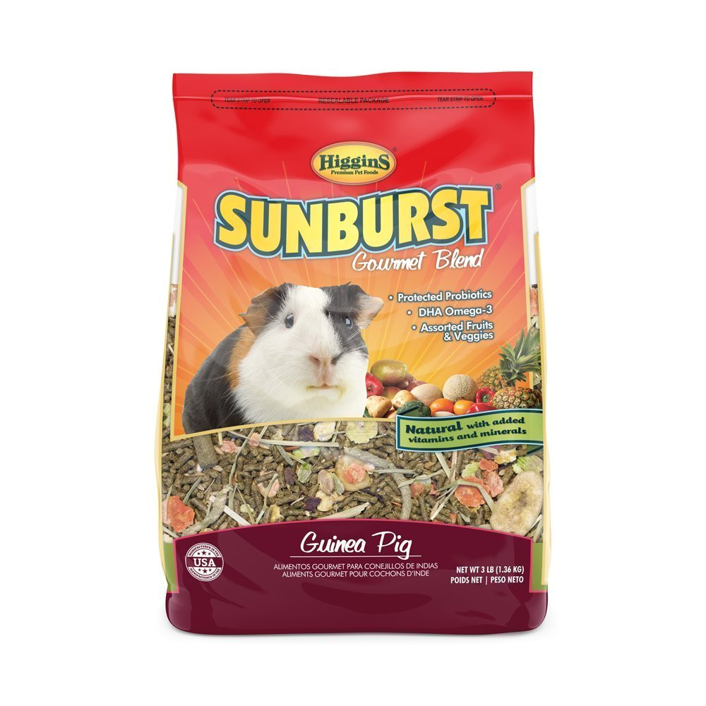 amazon com higgins sunburst gourmet food mix for guinea pigs 3 pound pet food pet supplies