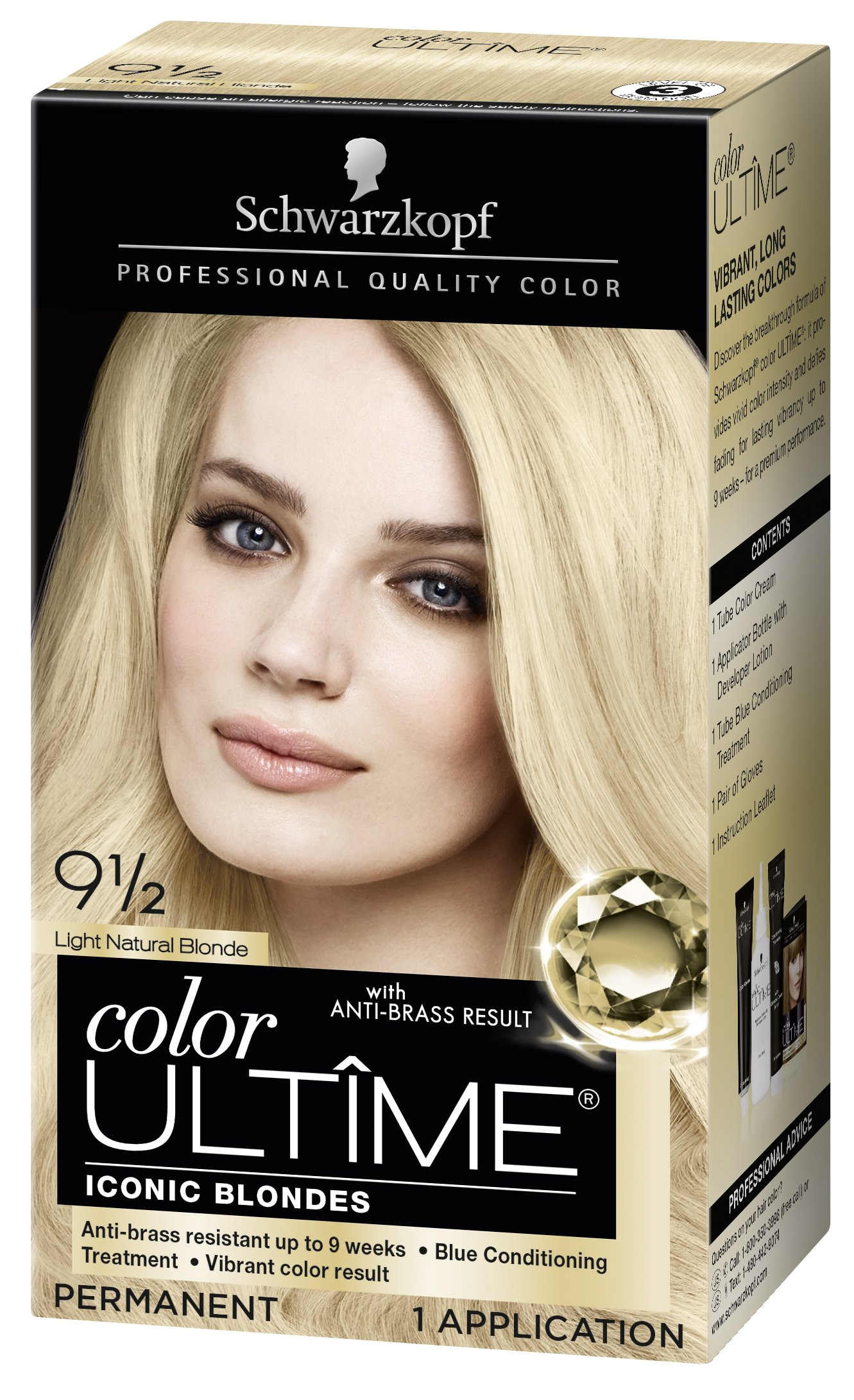 amazon com schwarzkopf ultime hair color cream light natural blonde 9 5 2 03 ounces beauty