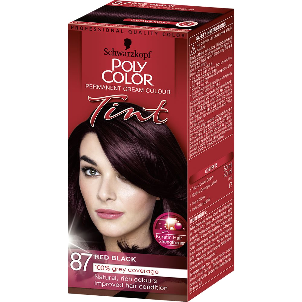 schwarzkopf poly color tint red black 87 image