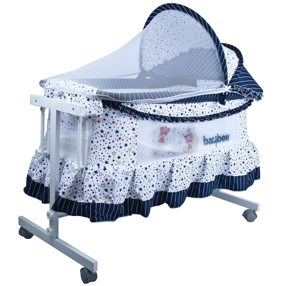 buy goodluck baybee new born baby cradle for kids baby bed crib with swing function stroller cradle with mosquito net canopy for babies up to 18