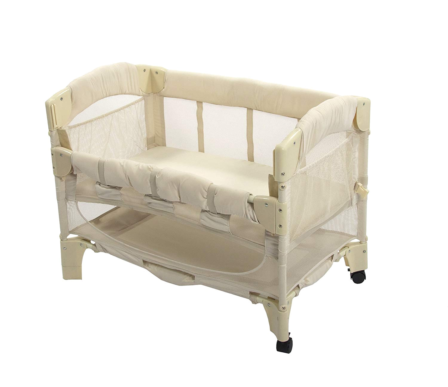 amazon com arm s reach euro mini arc co sleeper bedside bassinet natural baby