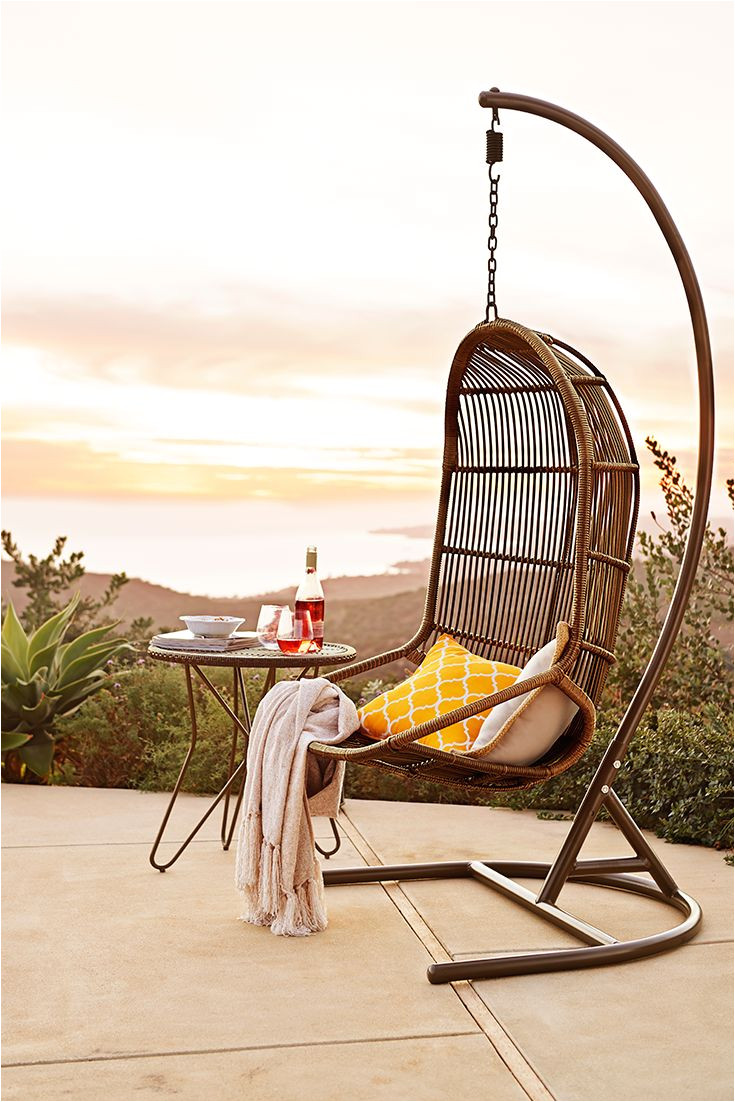 go on and on about the durability of the pier 1 swingasana made of wrought iron and synthetic rattan but we all know th outdoor inspiration chair