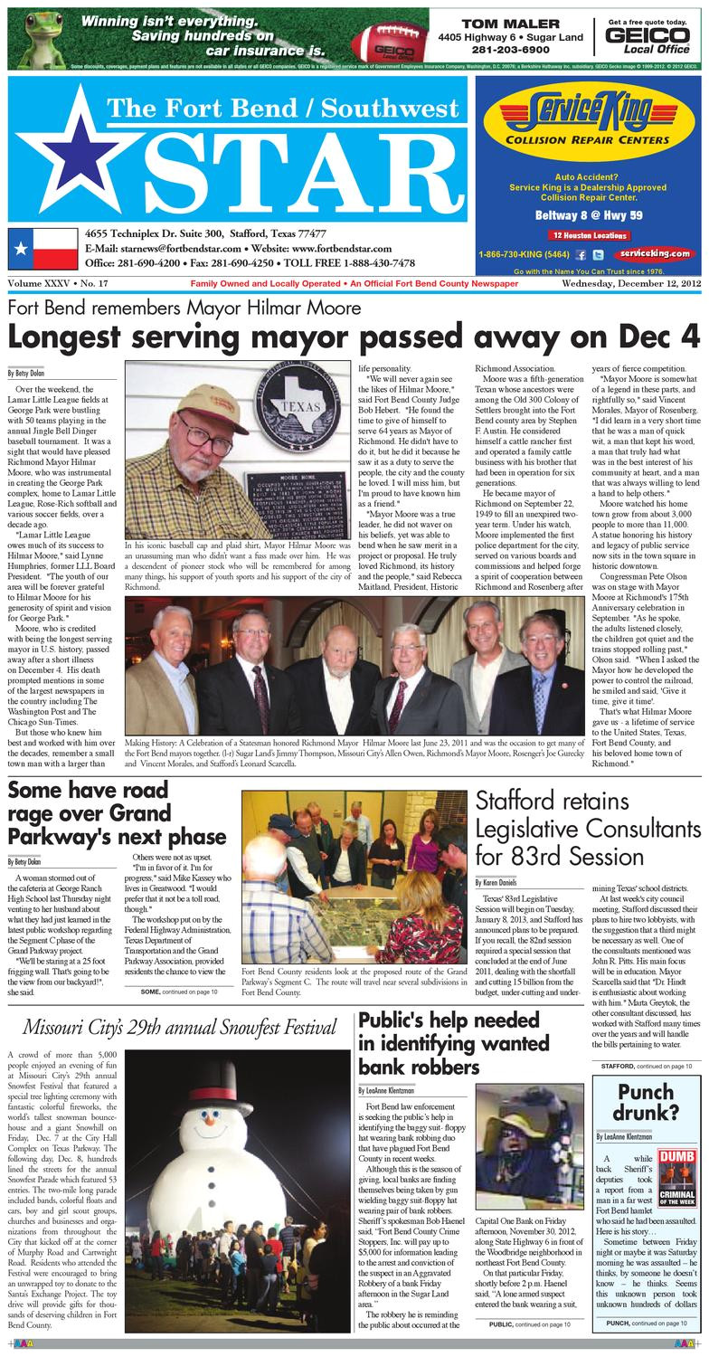 december 12 2012 fort bend community newspaper for sugar land richmond stafford mo city katy by fort bend star newspaper issuu