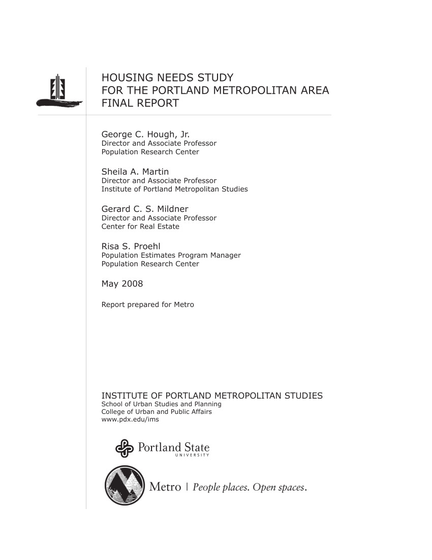 Home Builders association Of Metropolitan Portland Lake Oswego or Pdf Housing Needs Study for the Portland Metropolitan area Final Report