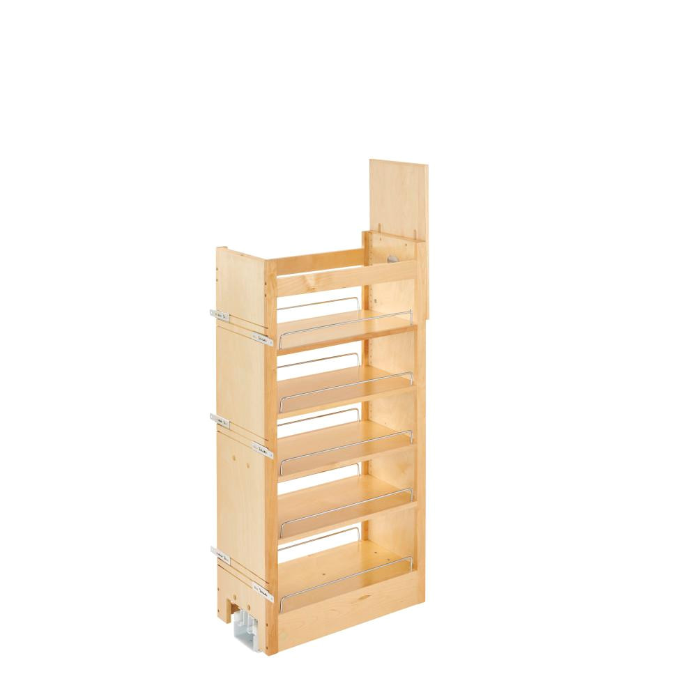 rev a shelf 43 375 in h x 14 in w x 22 in d pull out wood tall cabinet pantry 448 tp43 14 1 the home depot